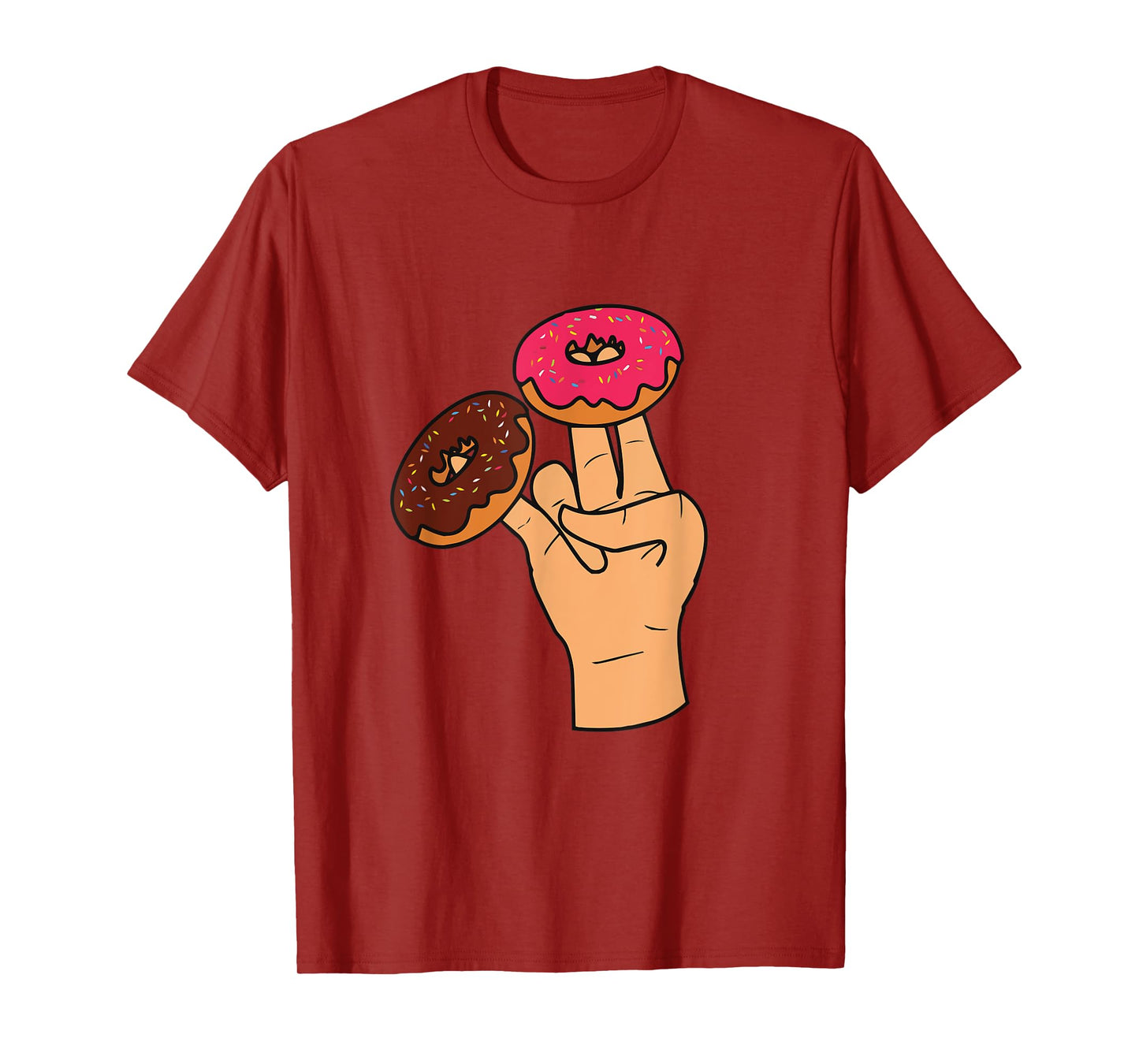 Cool Donuts Cartoon Illustration Novelty Graphic Designs T-Shirt