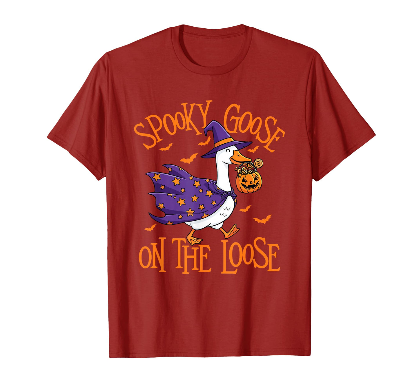 Spooky Goose On The Loose - Halloween Jack O’Lantern T-Shirt