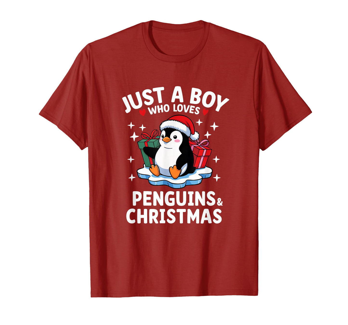 Just A Boy Who Loves Penguins Xmas T-Shirt
