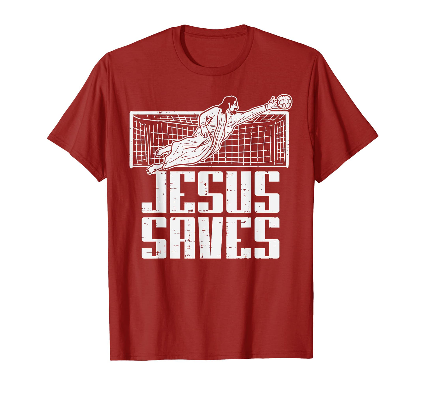 Jesus Saves Soccer Football Christian Goalie Goalkeeper T-Shirt