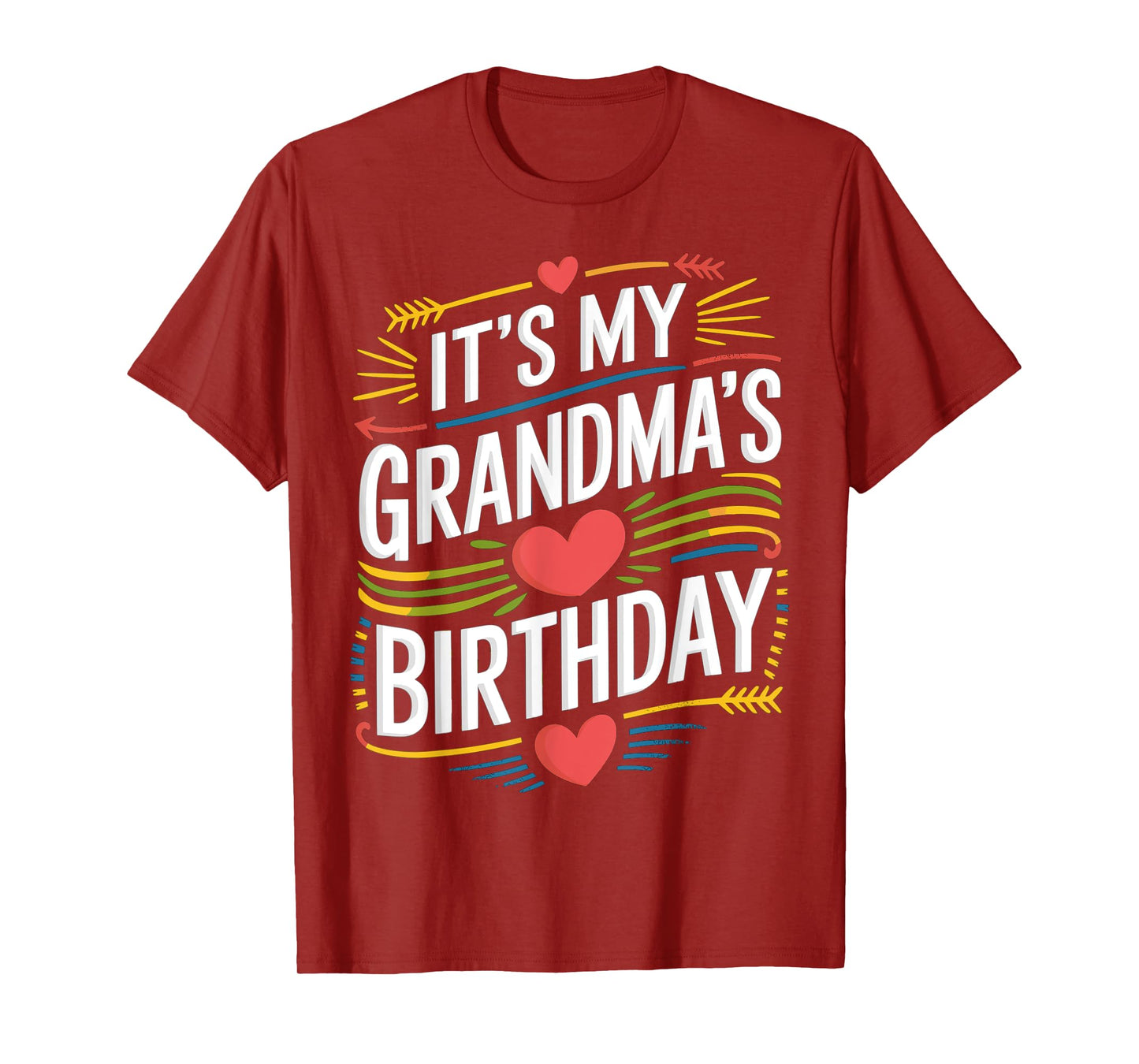 It's My grandma's Birthday Boho Nostalgia Design Women Kids T-Shirt