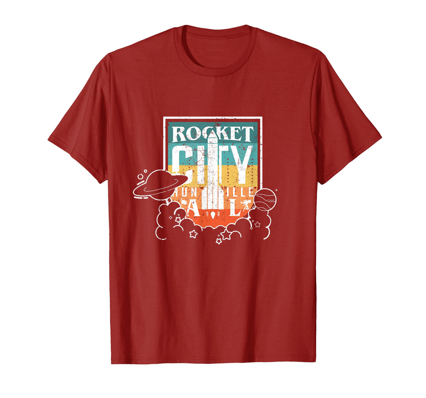 Huntsville Rocket City Alabama Space Moon Retro Aerospace T-Shirt