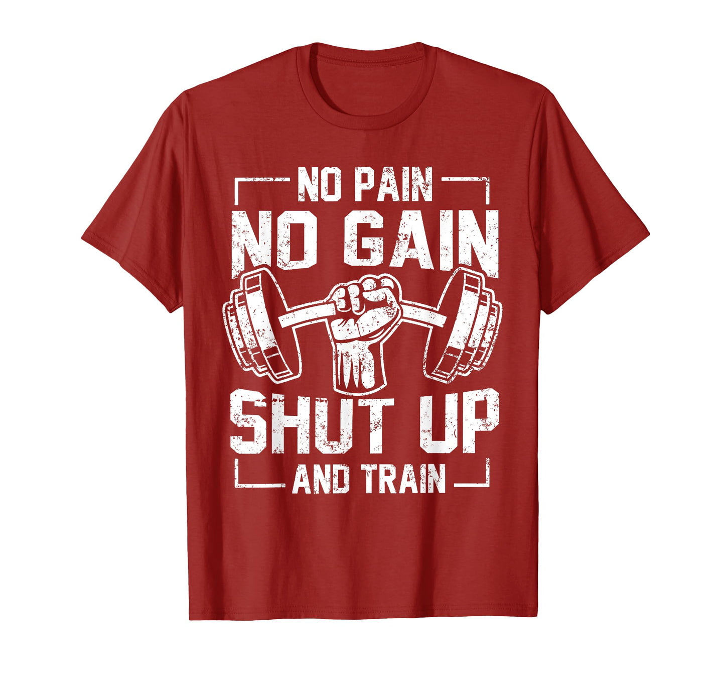 No Pain No Gain Funny Gym Workout Fitness Coach Trainer T-Shirt