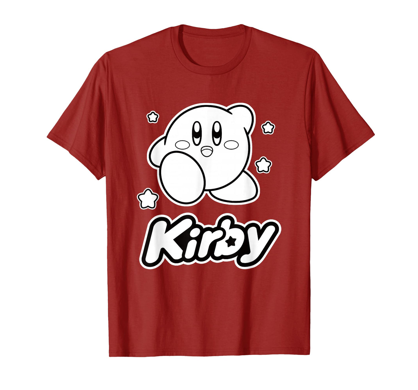 Kirby Stars Black & White Big Character Portrait T-Shirt