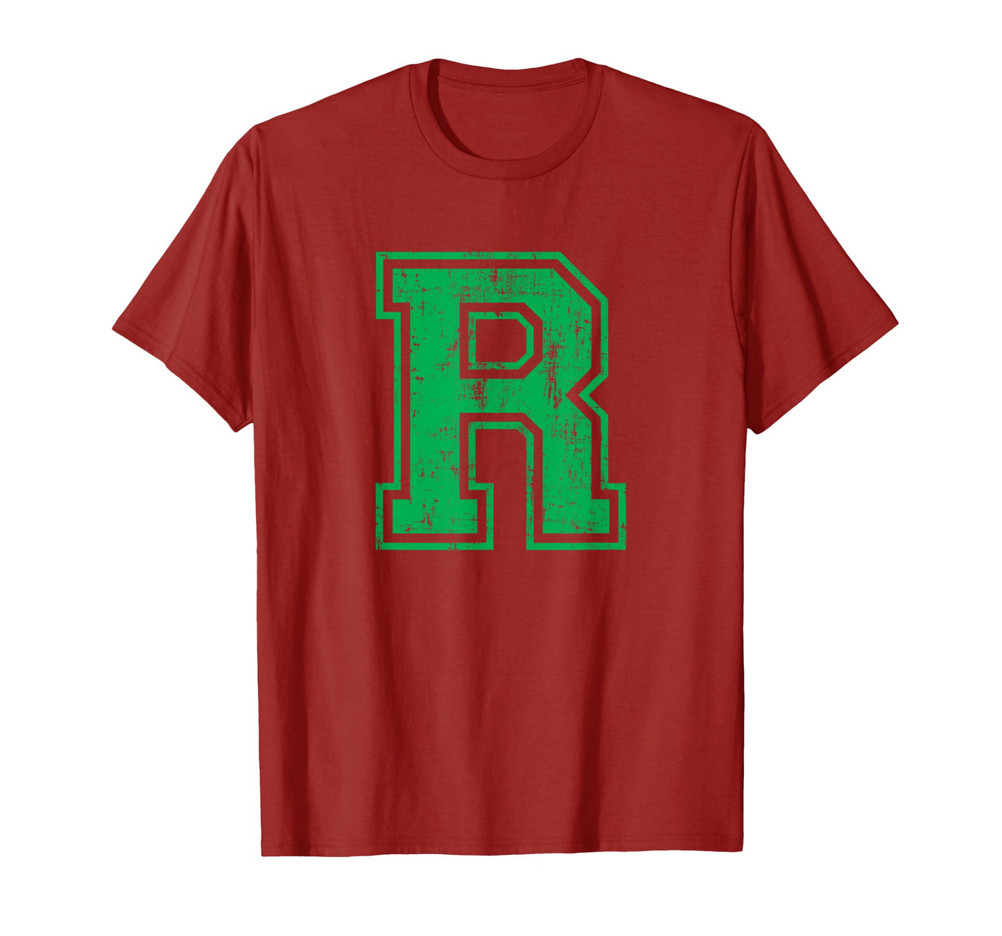 Letter R Uppercase Alphabet Initial Classic School College T-Shirt