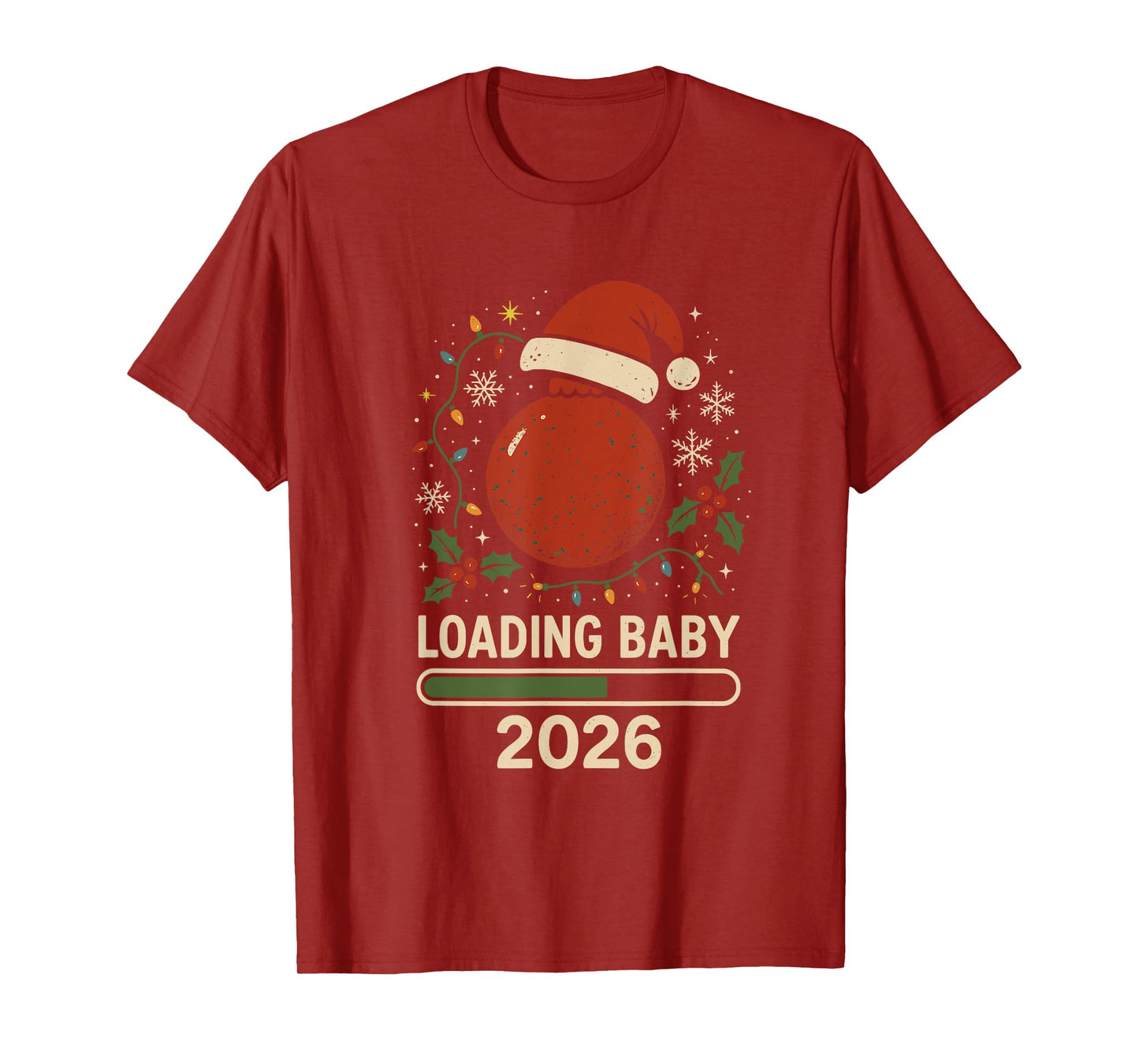 Christmas Baby Loading 2026 Ornament Design T-Shirt