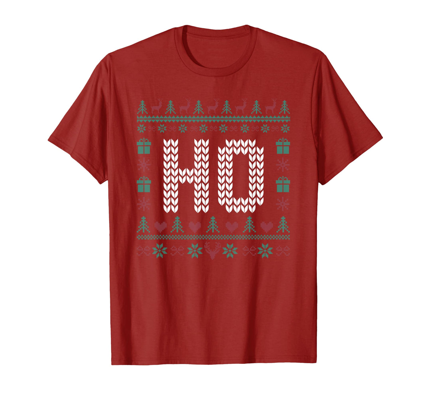 Funny Ho Where's My Ho at Ugly Matching Couples Christmas T-Shirt
