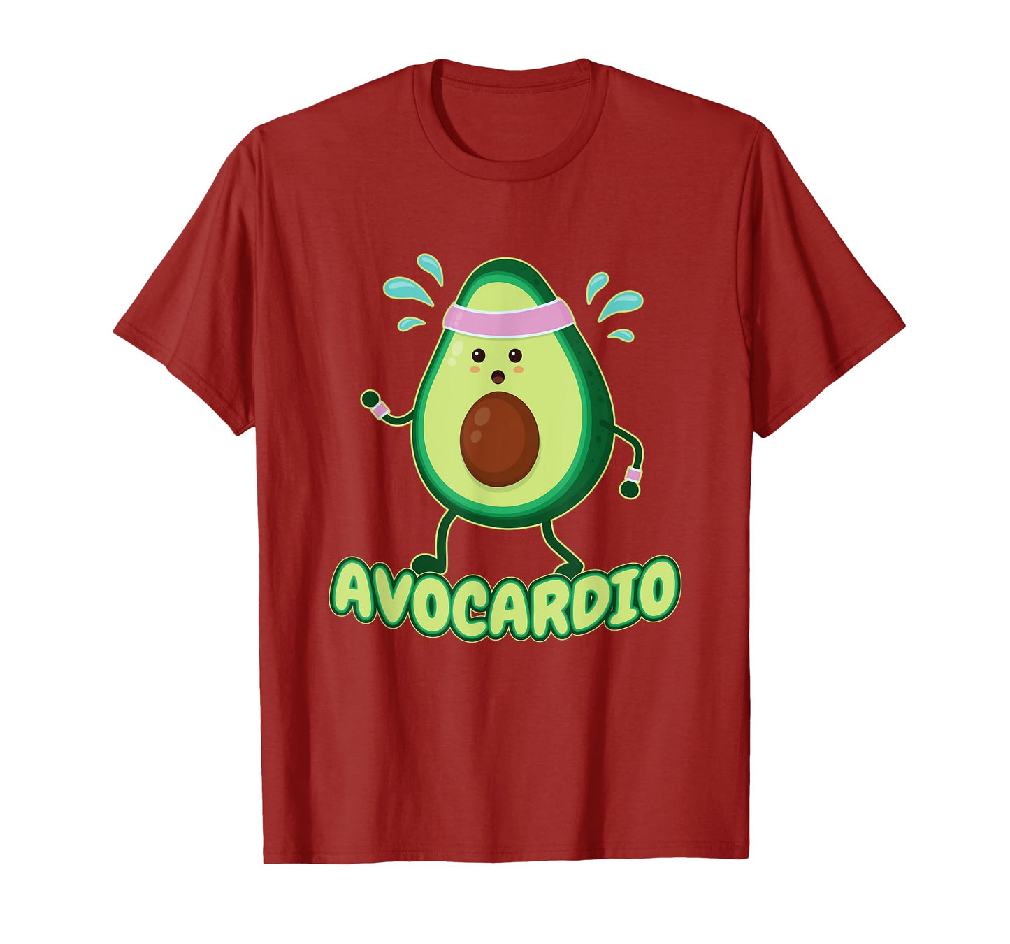 Avocardio Avo-Cardio Exercising Fitness Gym Runner Avocado T-Shirt