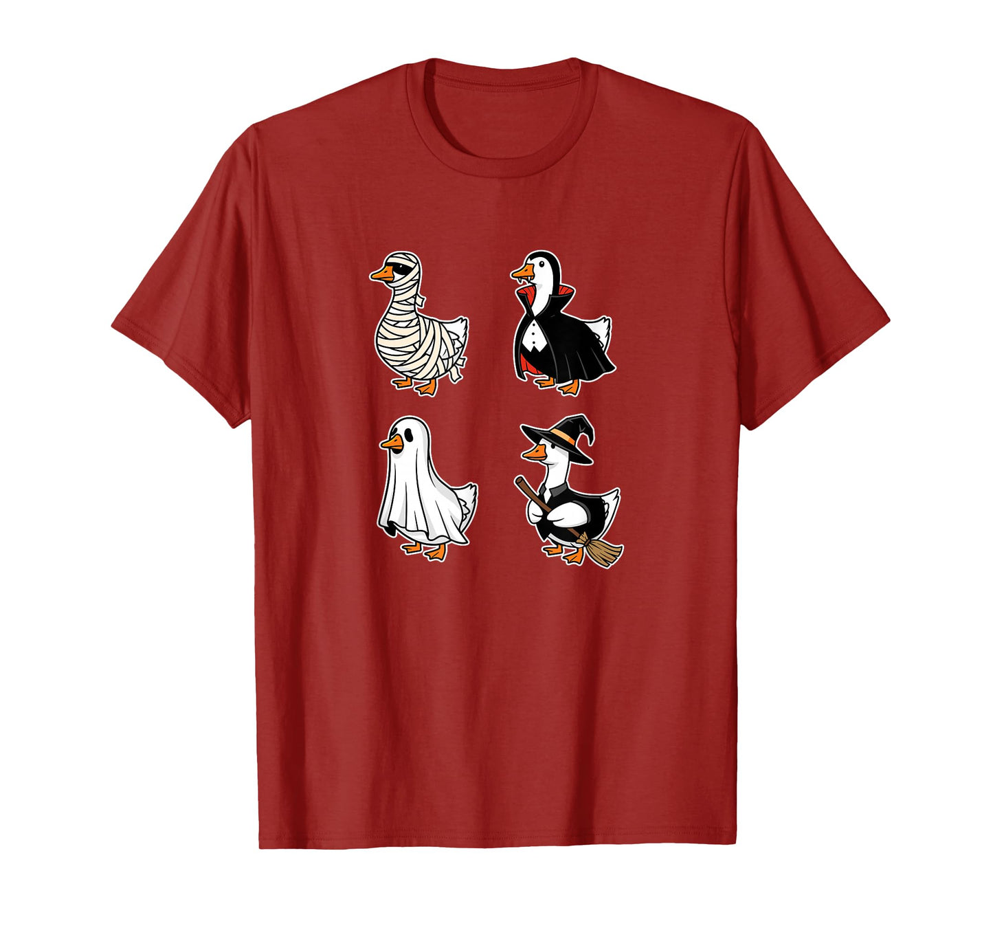 Geese Costume Mummy Vampire Ghost Witch Funny Halloween T-Shirt