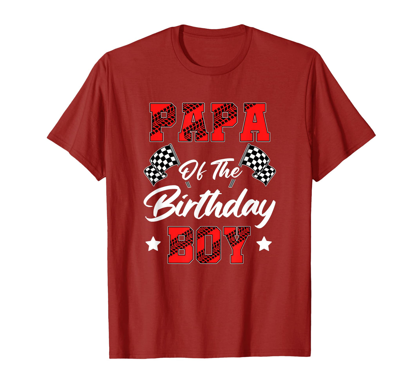 Race Car Papa Of The Birthday Boy Racing Family Pit Crew T-Shirt