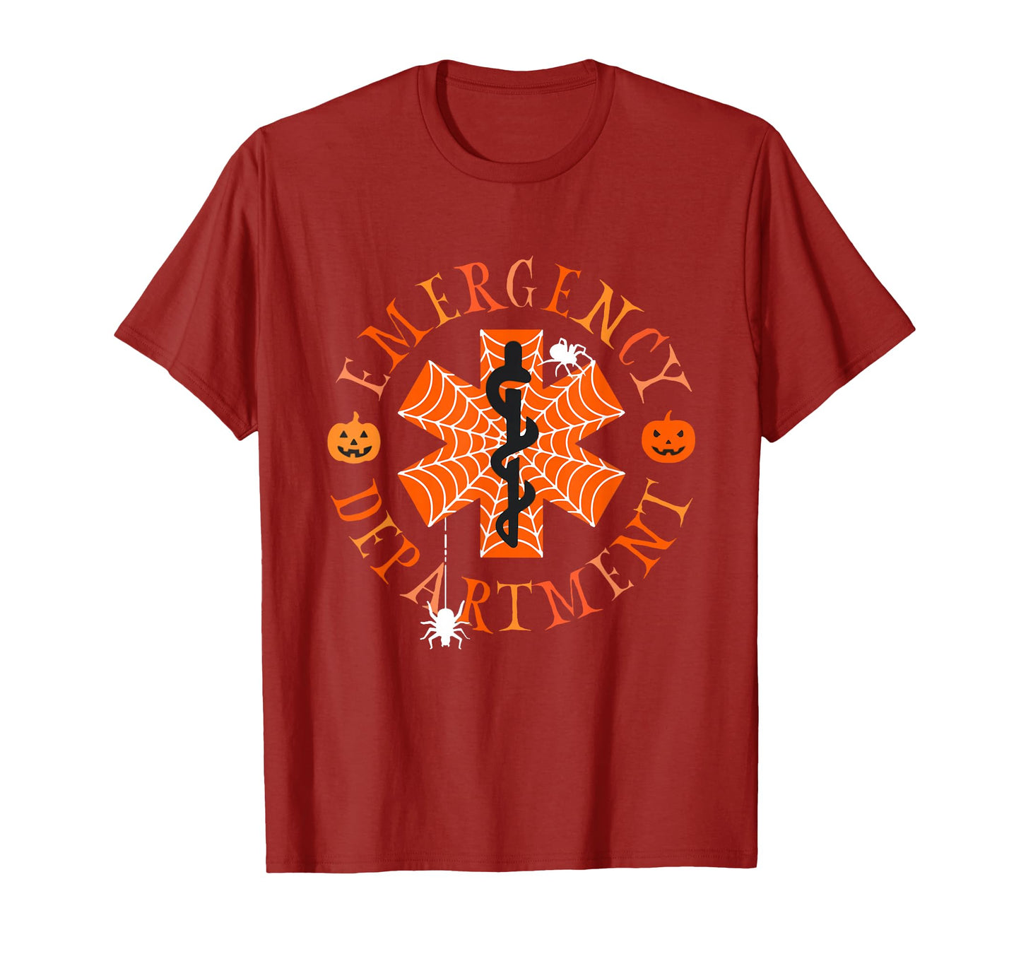Spooky Nurse Emergency Department Emergency Room Halloween T-Shirt
