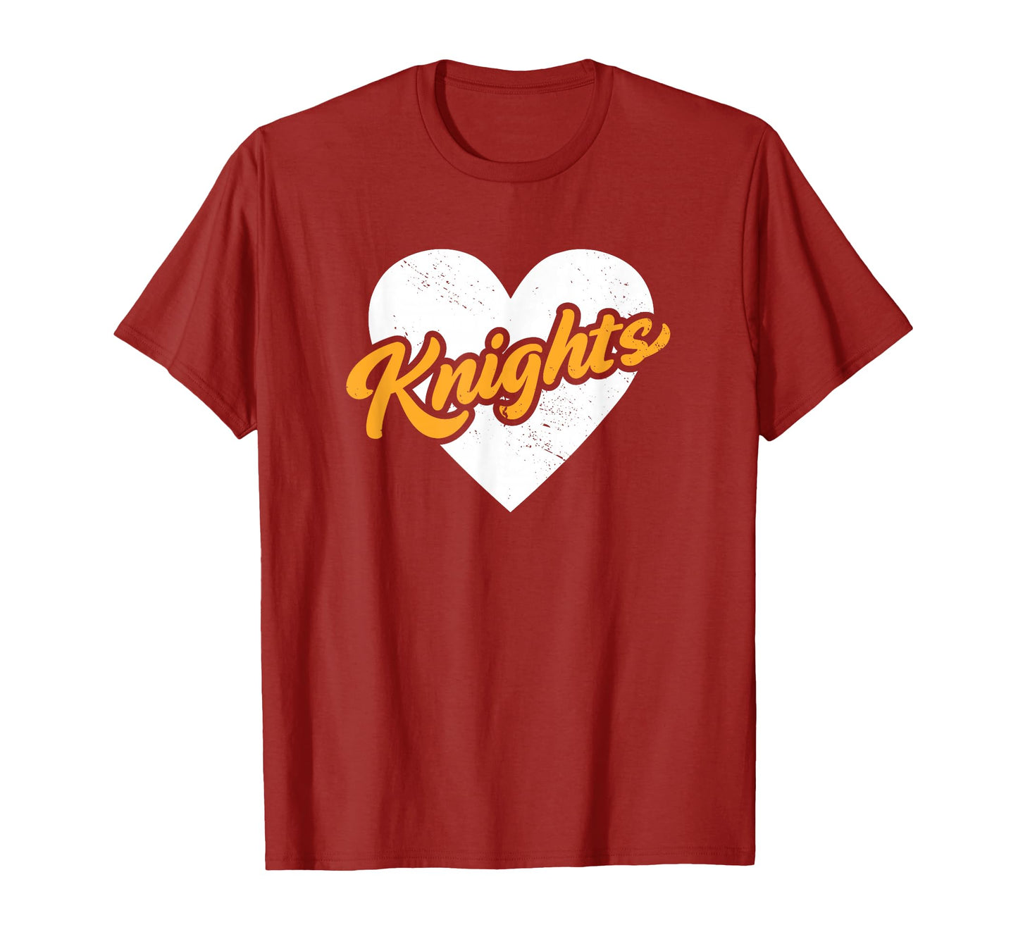 Vintage Knights High School Go Knights Pride Heart T-Shirt