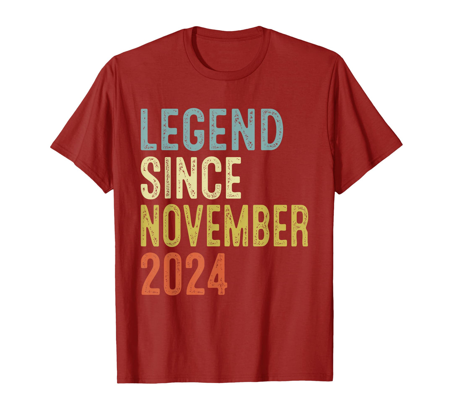 Legend Since November 2024 1st Birthday Gifts 1 Year Old T-Shirt