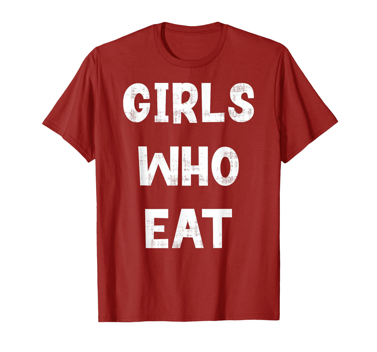 Girls Who Eat Funny Gym Quote Humor Workout Fitness T-Shirt, Small, Black