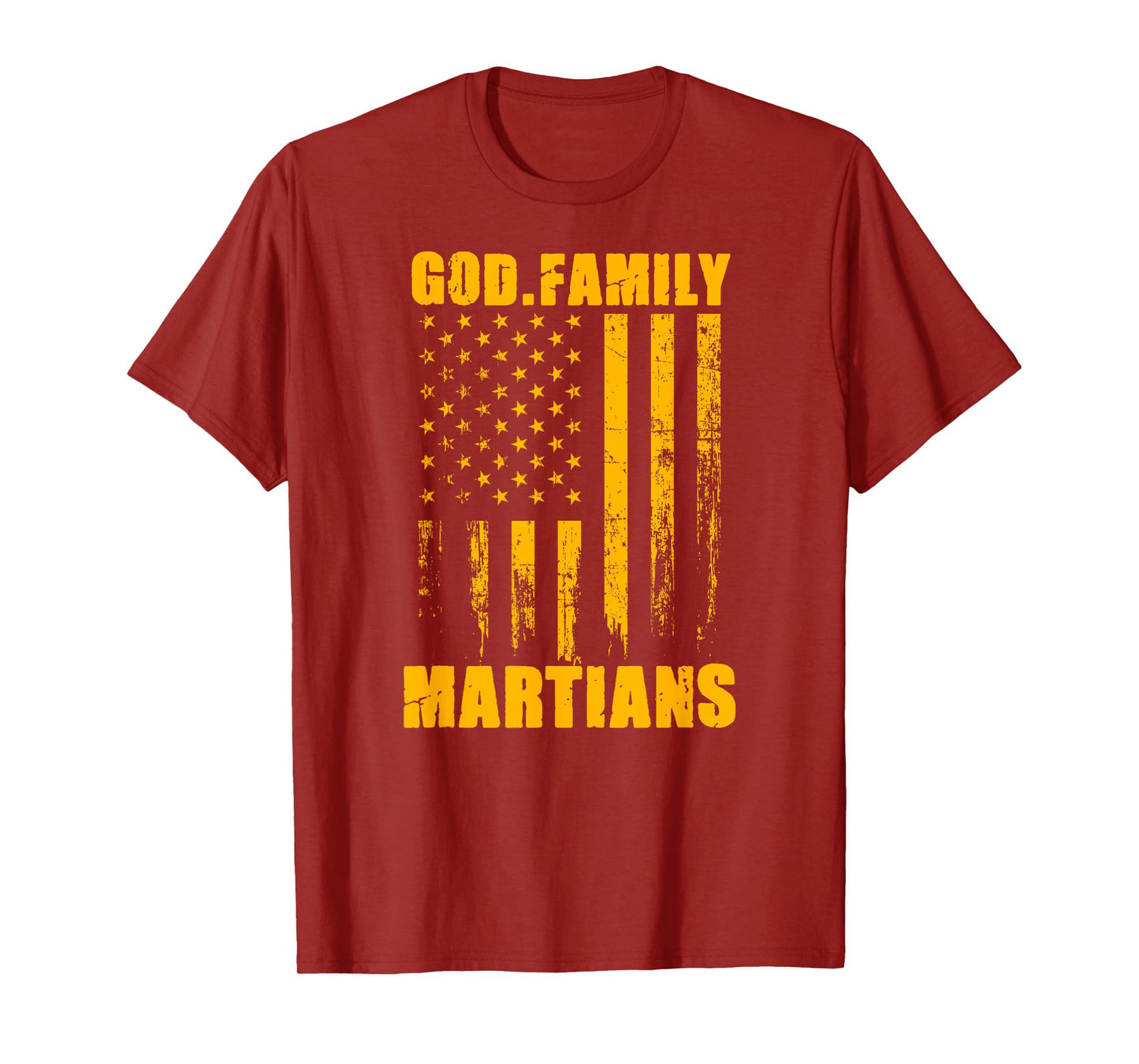 Goodrich Martians God. Family. Vintage USA Flag T-Shirt