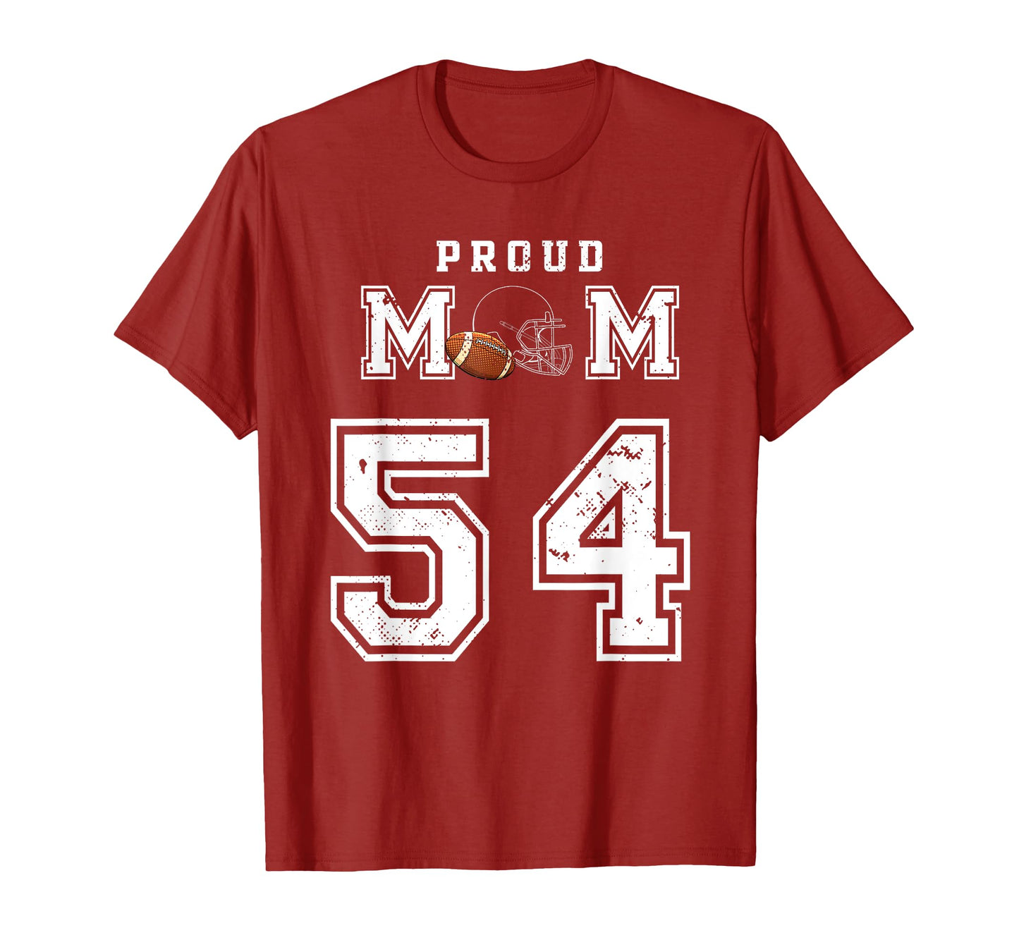 Custom Proud Football Mom Number 54 Personalized For Women T-Shirt