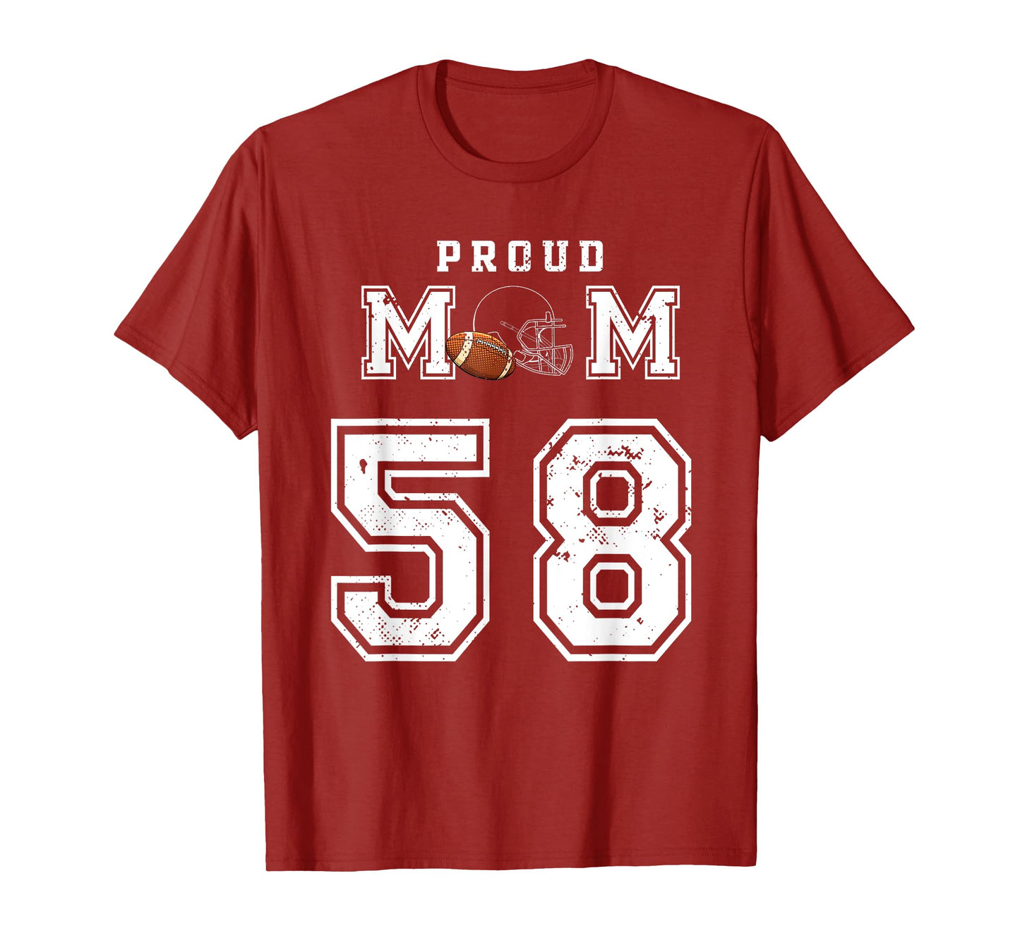 Custom Proud Football Mom Number 58 Personalized For Women T-Shirt