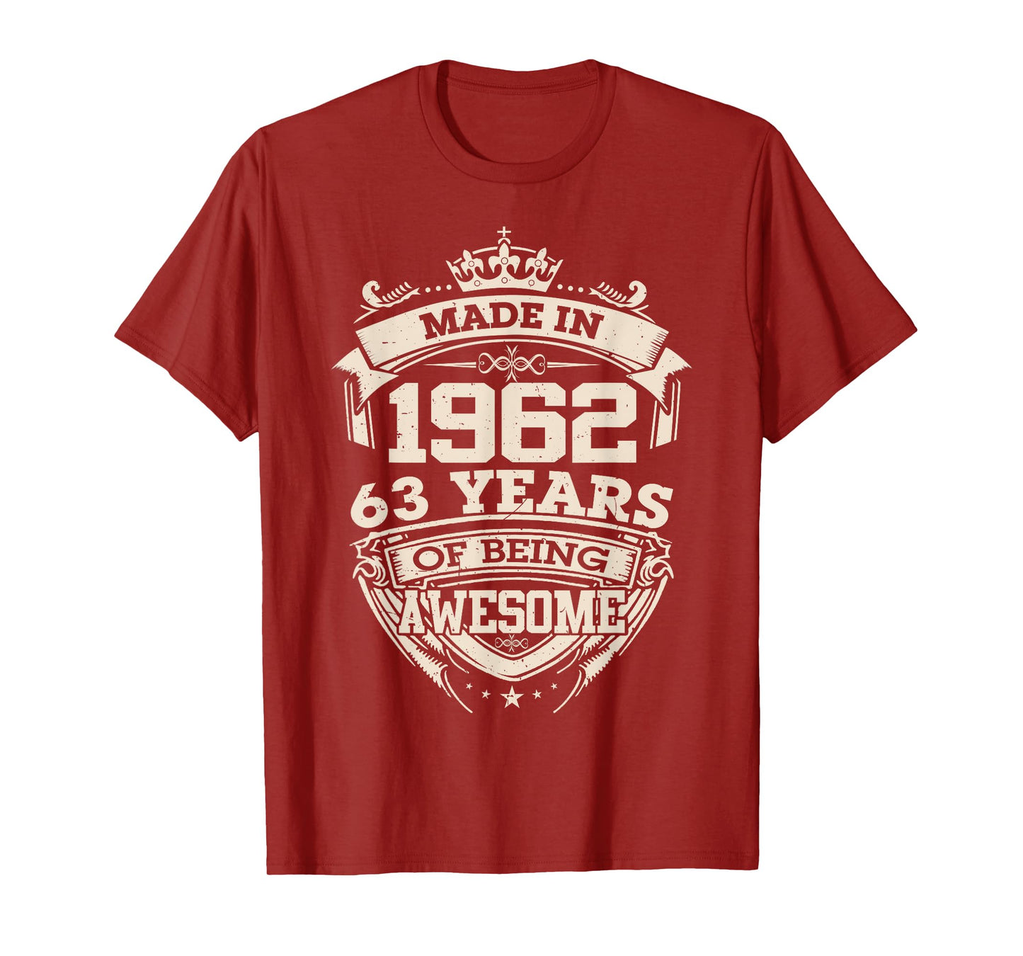 Made in 1962 63 Years of Being Awesome 63th Birthday Vintage T-Shirt