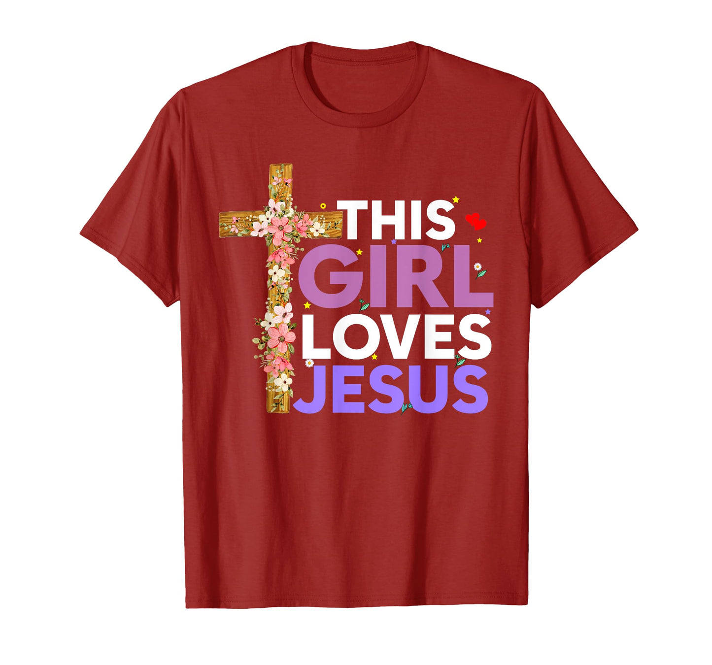 This Girl Loves Jesus Cute Christian Girl Jesus T-Shirt