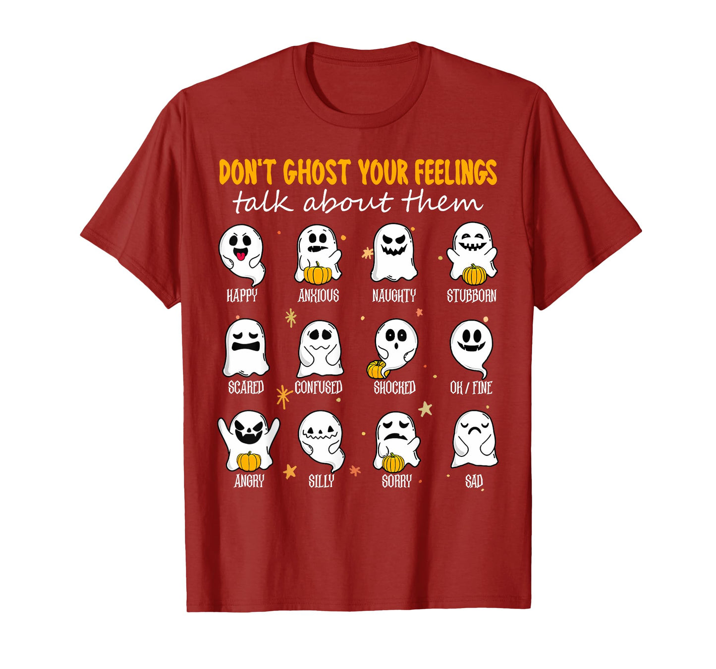 Halloween School Counselor Don't Ghost Your Feeling Teacher T-Shirt