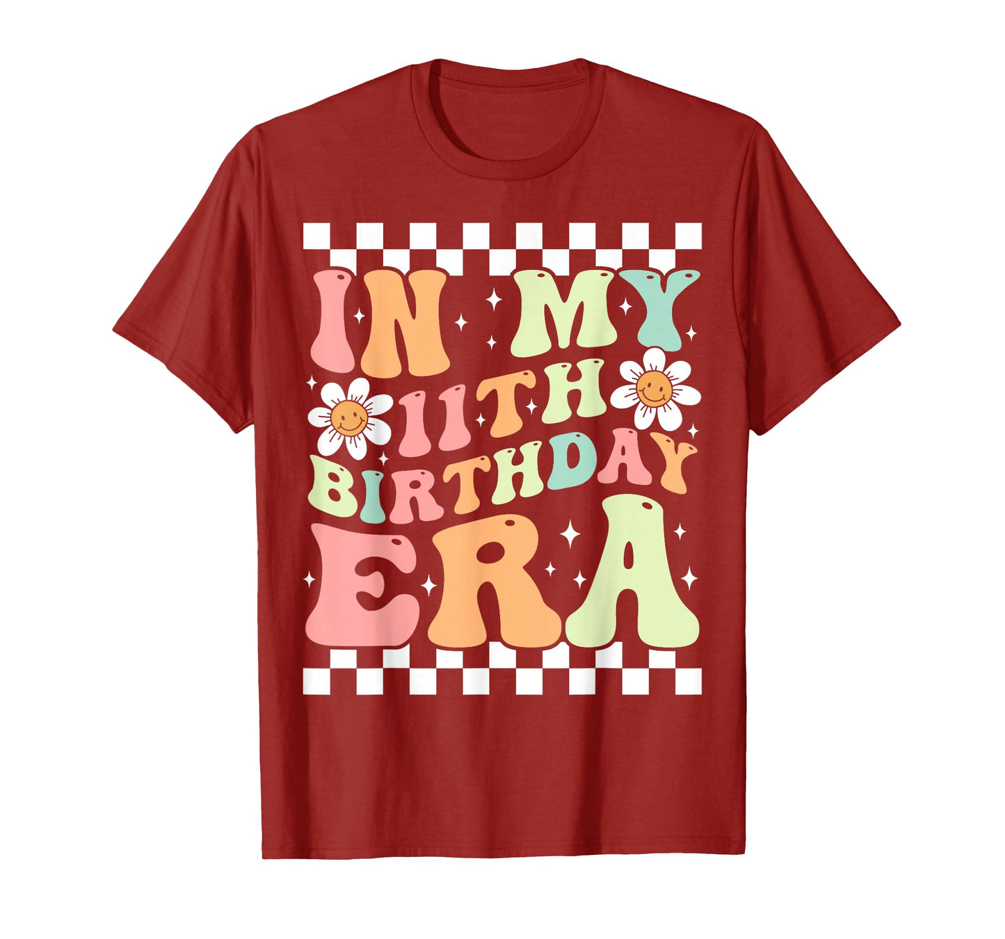 In My 11th Birthday Era Cute Groovy 11th Birthday Party T-Shirt