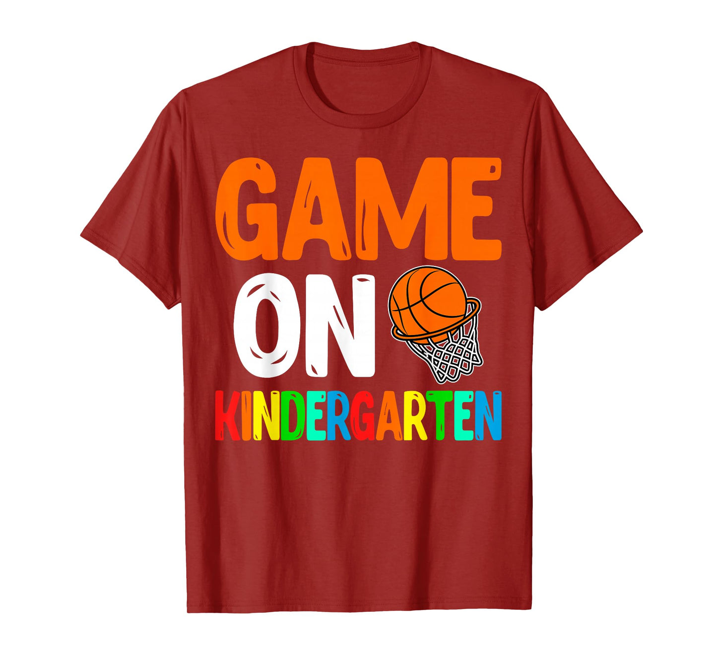 Game On Kindergarten Basketball 100th Day Of School T-Shirt
