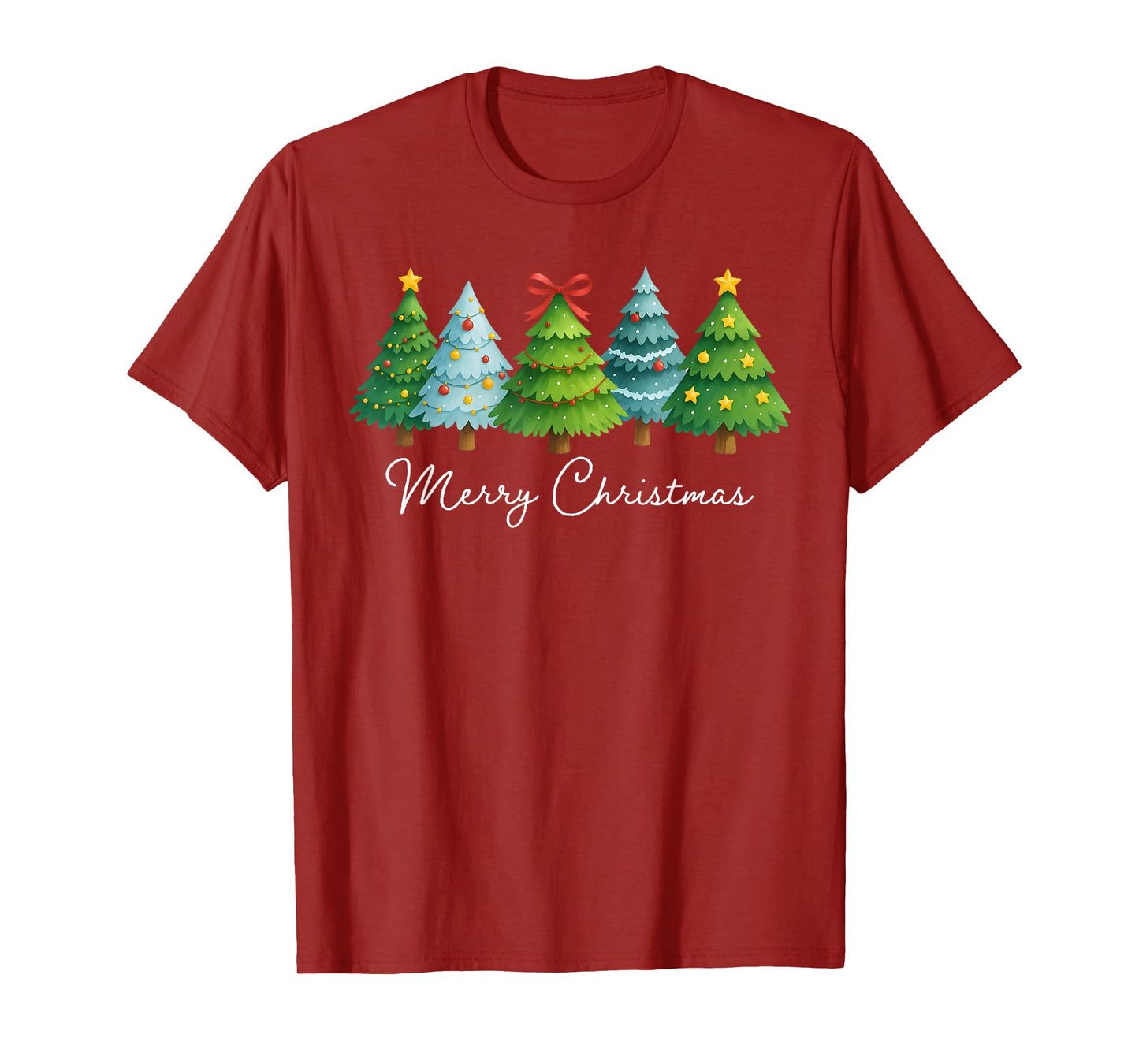Merry Christmas Tree Women Men Christmas Coquette Bow Girly T-Shirt