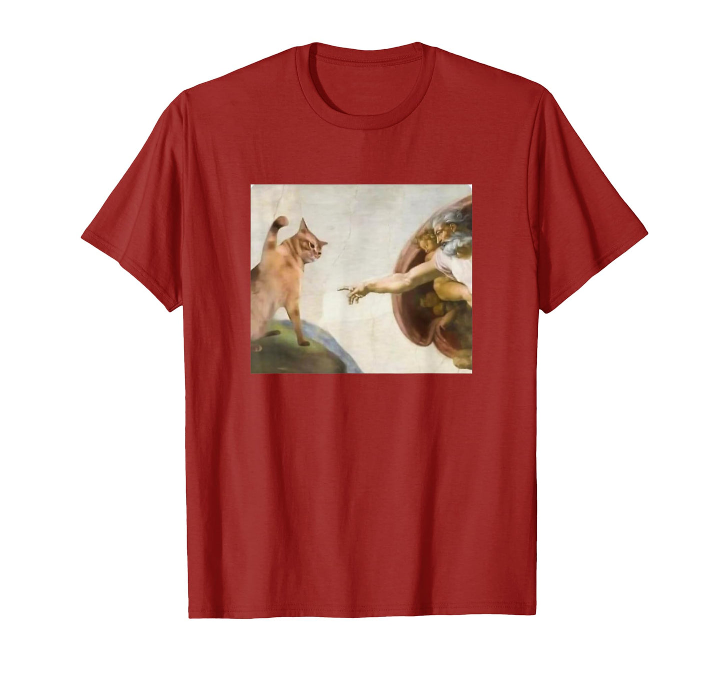Funny Cat God Creation Of Cat Meme Jesus Christ Faith T-Shirt for Men Women