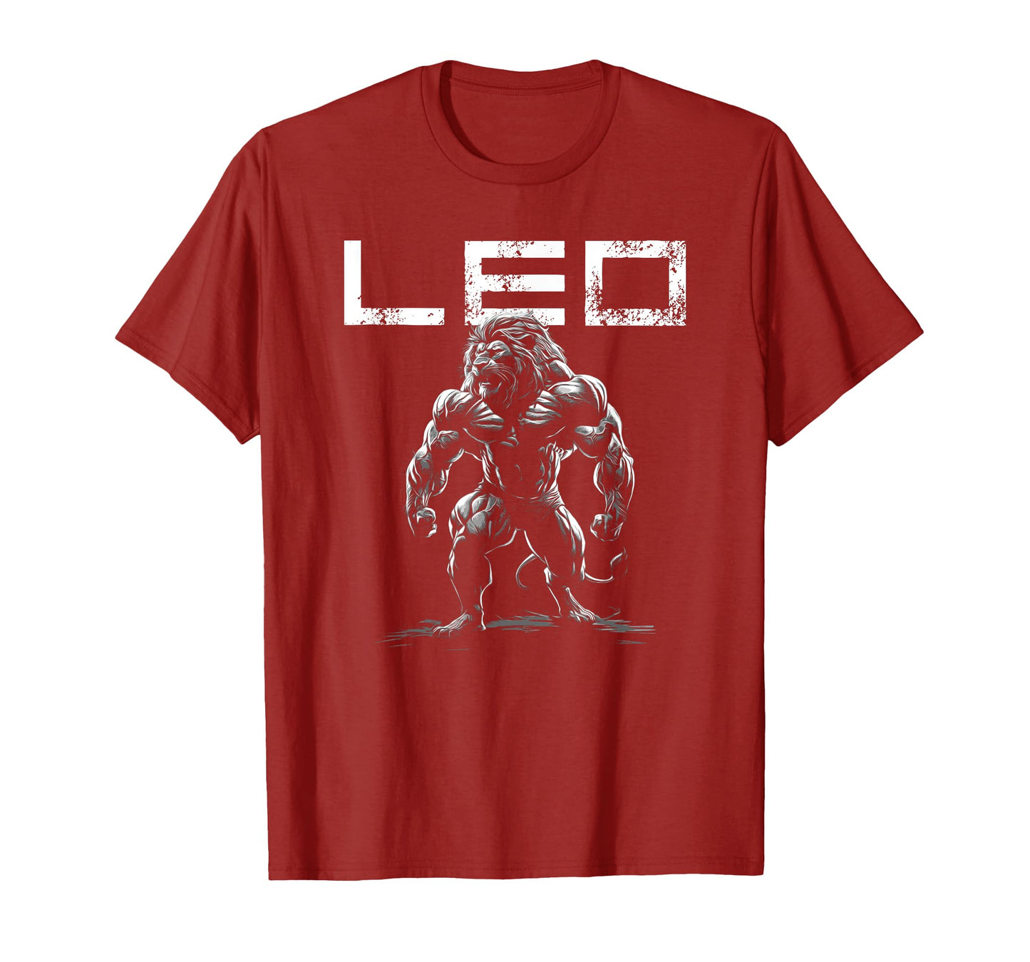 Lion With Muscles Leo Zodiac Workout Gym T-Shirt