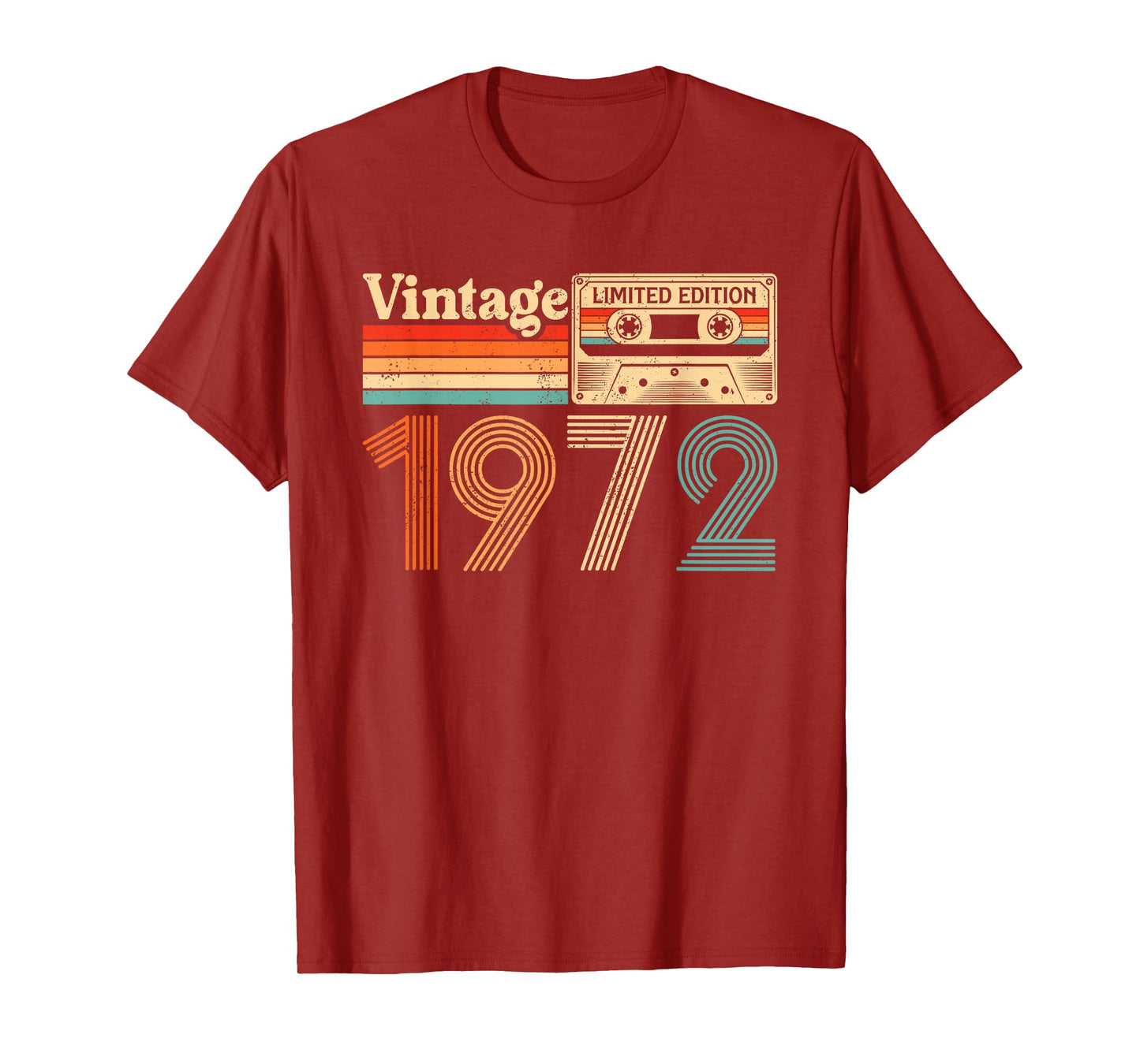 53 Year Old Vintage Born In 1972 53rd Birthday Cassette Tape T-Shirt