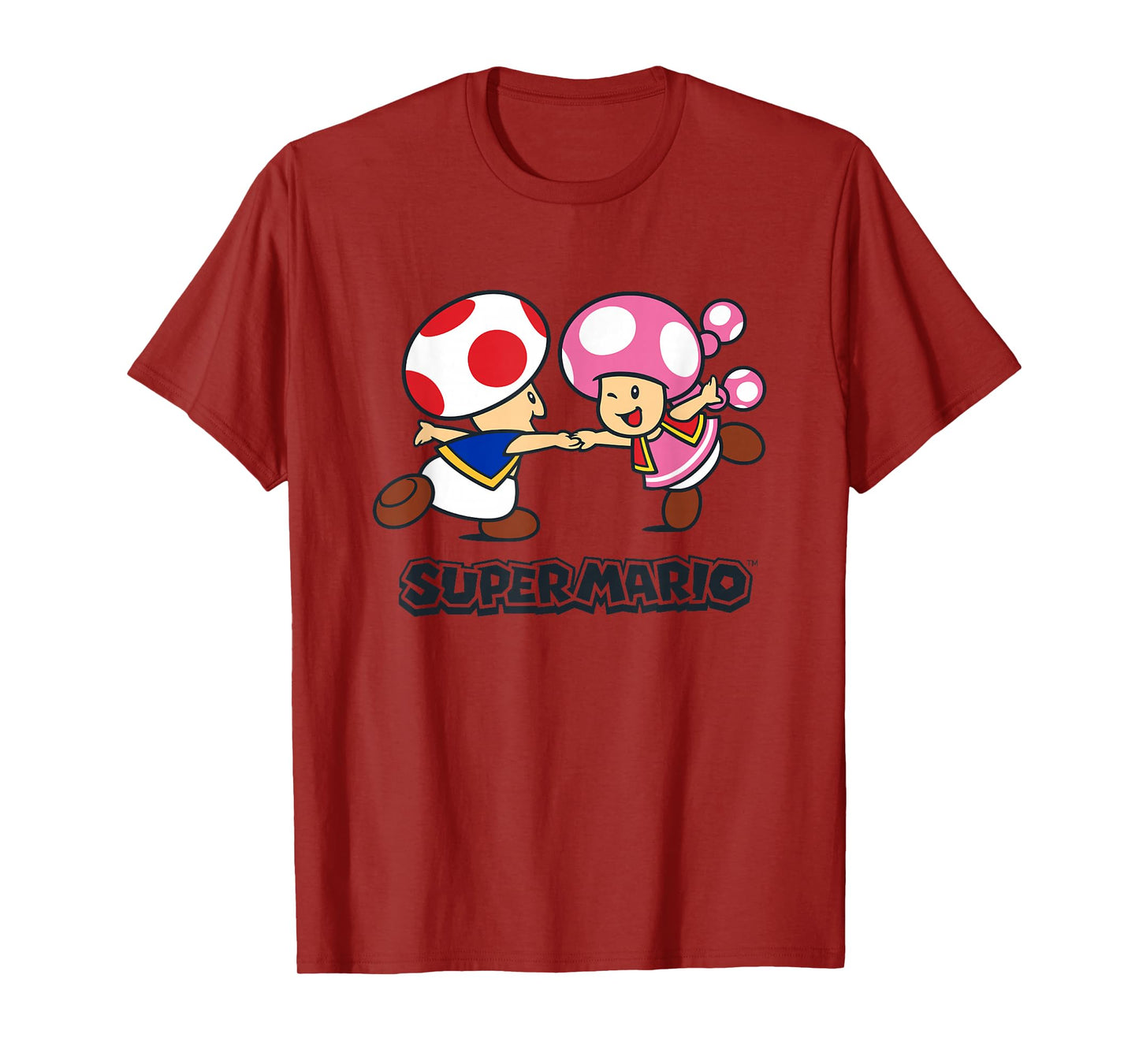 Super Mario Bros Happy Toads Classic Nintendo Duo T-Shirt