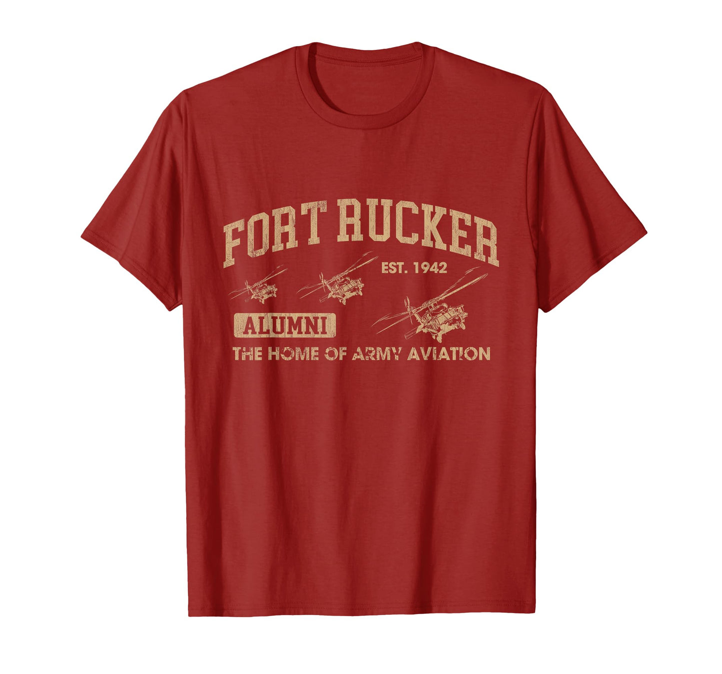 Fort Rucker Alabama Alumni Aviation Helicopter Veteran Tee T-Shirt