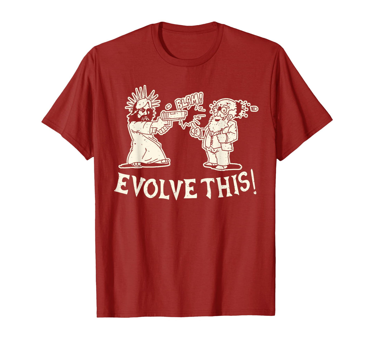 Vintage Evolve This Jesus And Darwin 3 T-Shirt