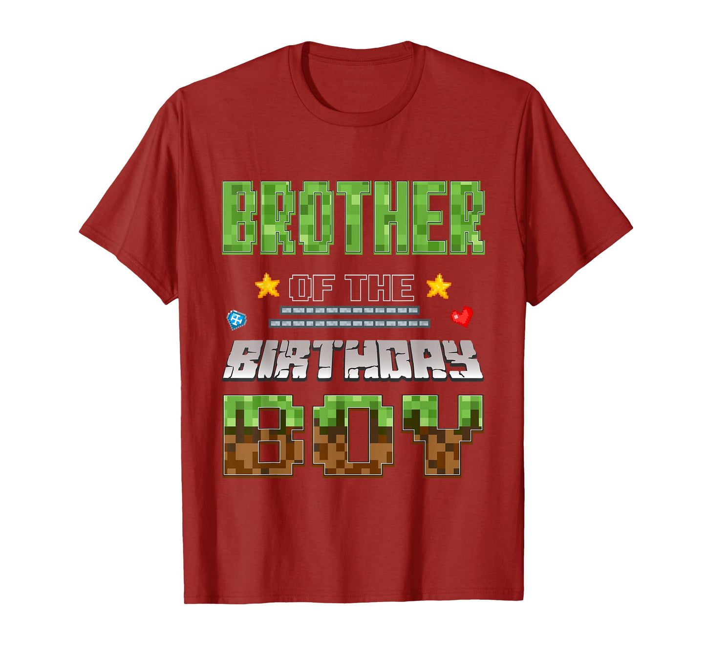 Brother of The Birthday Boy Video Gamer Pixel Birthday Party T-Shirt