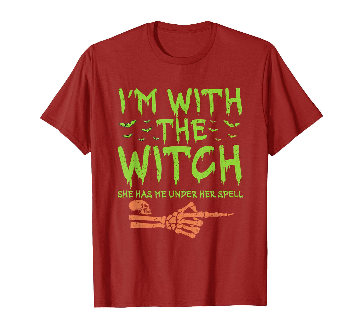 I'm with The Witch Funny Halloween Couple Costume Party T-Shirt