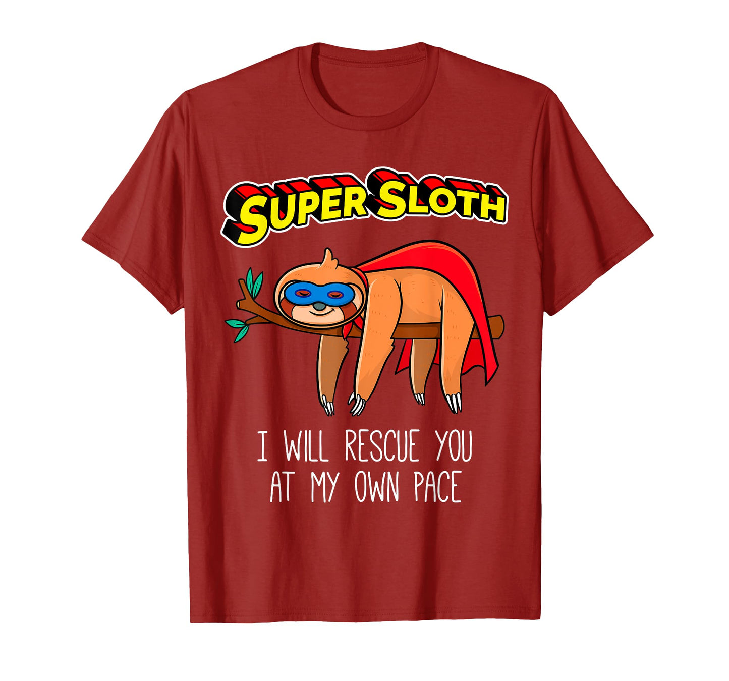 Funny Sloth Superhero Super Sloth Hero Gift T-Shirt