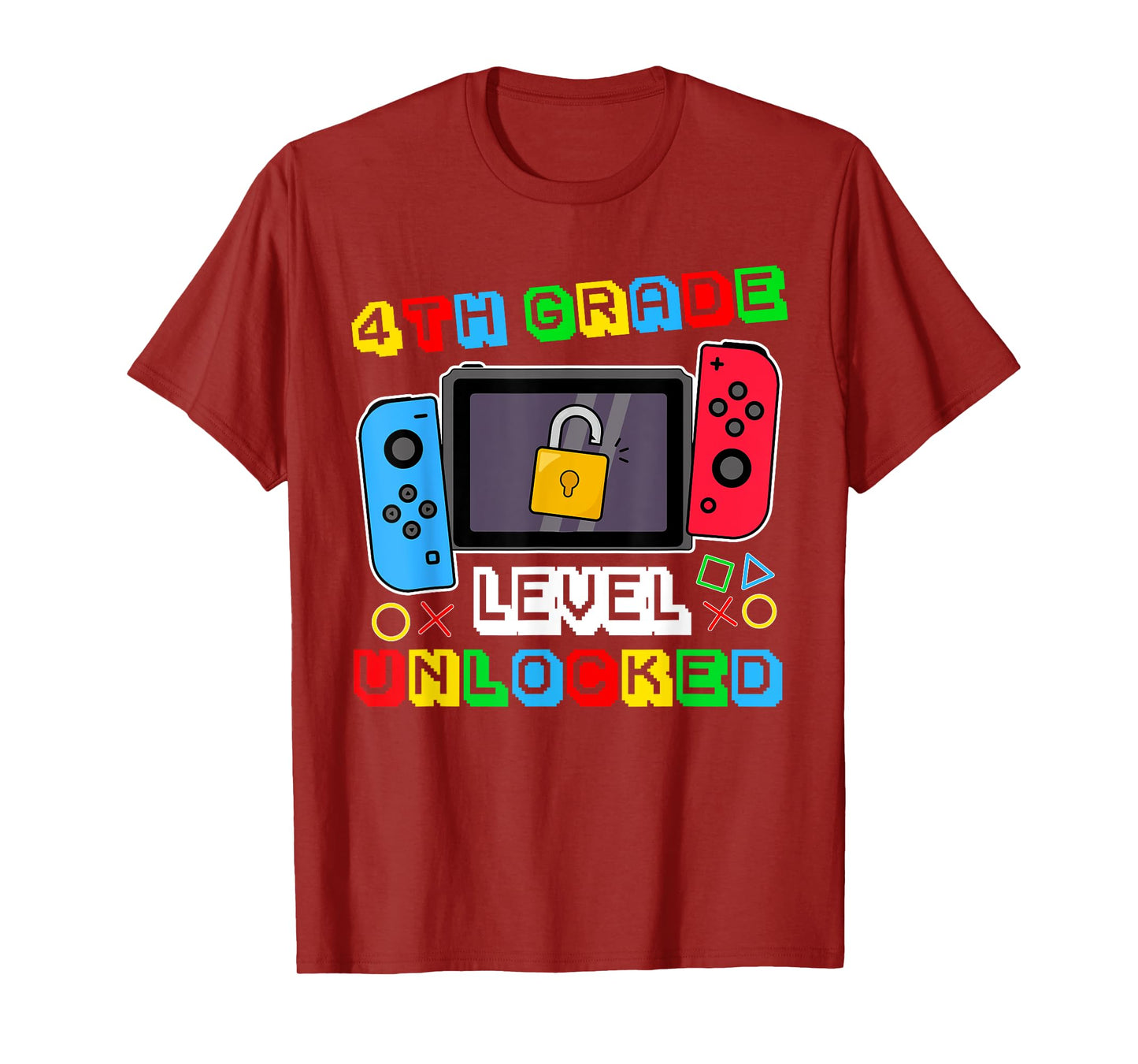 4th grade Level Unlocked Gamer Back to School Boy T-Shirt