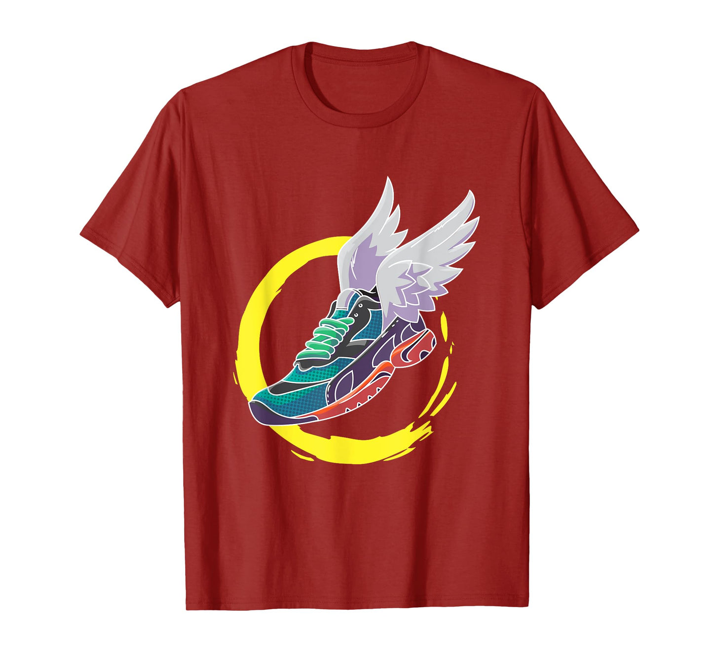 Winged Sneaker Running Shoe Track and Field T-Shirt