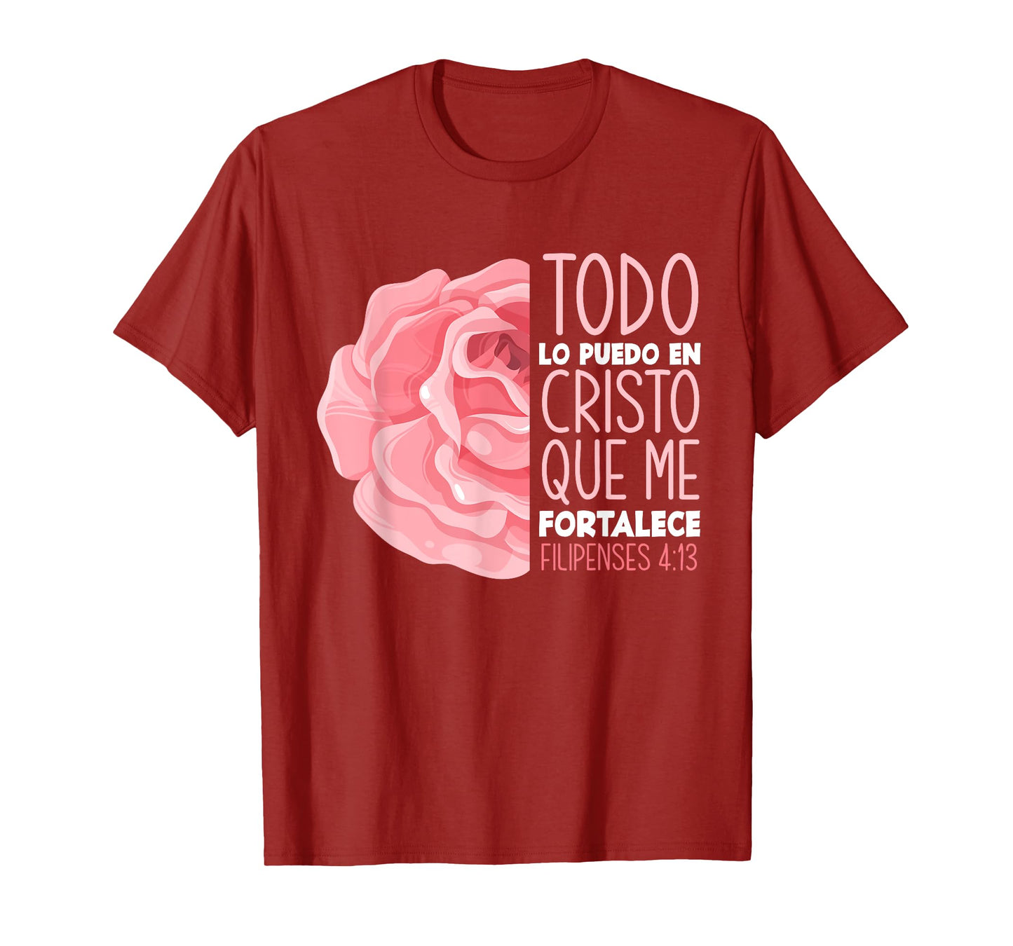 Spanish Bible Verse Filipenses 4:13 Christian T-Shirt