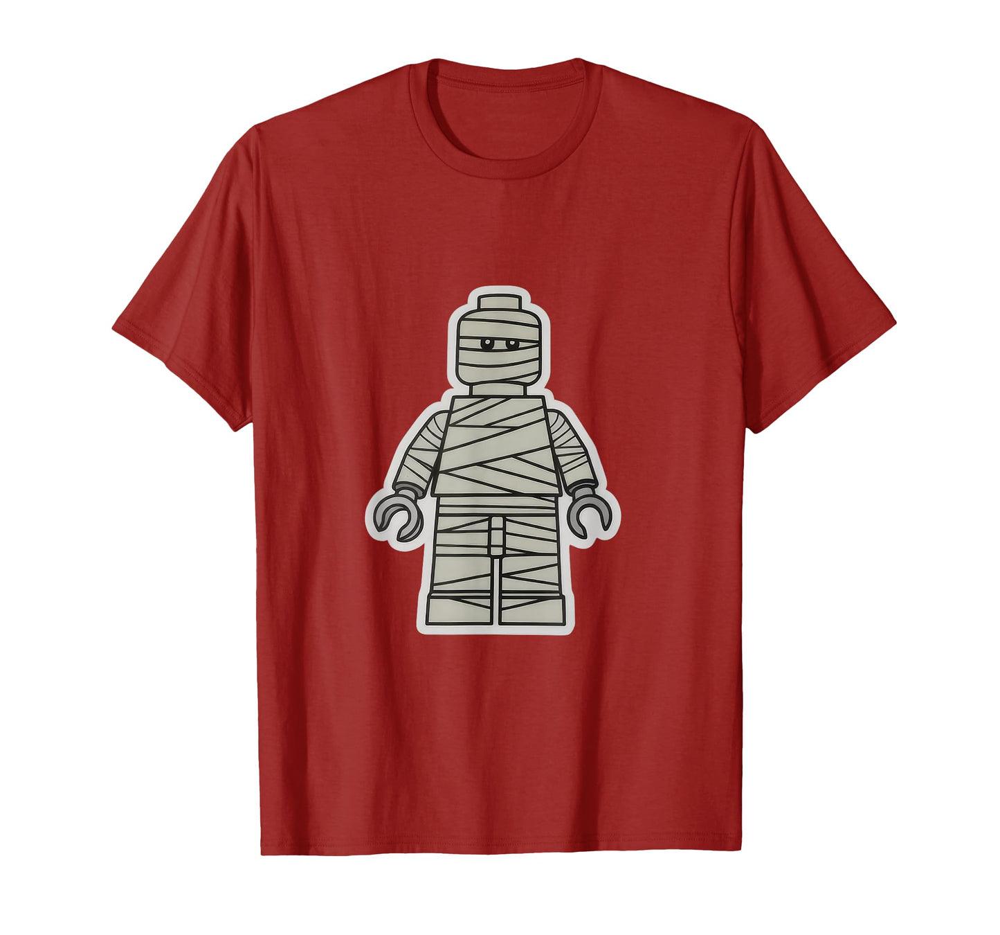 Halloween Building Brick Man - Mummy T-Shirt
