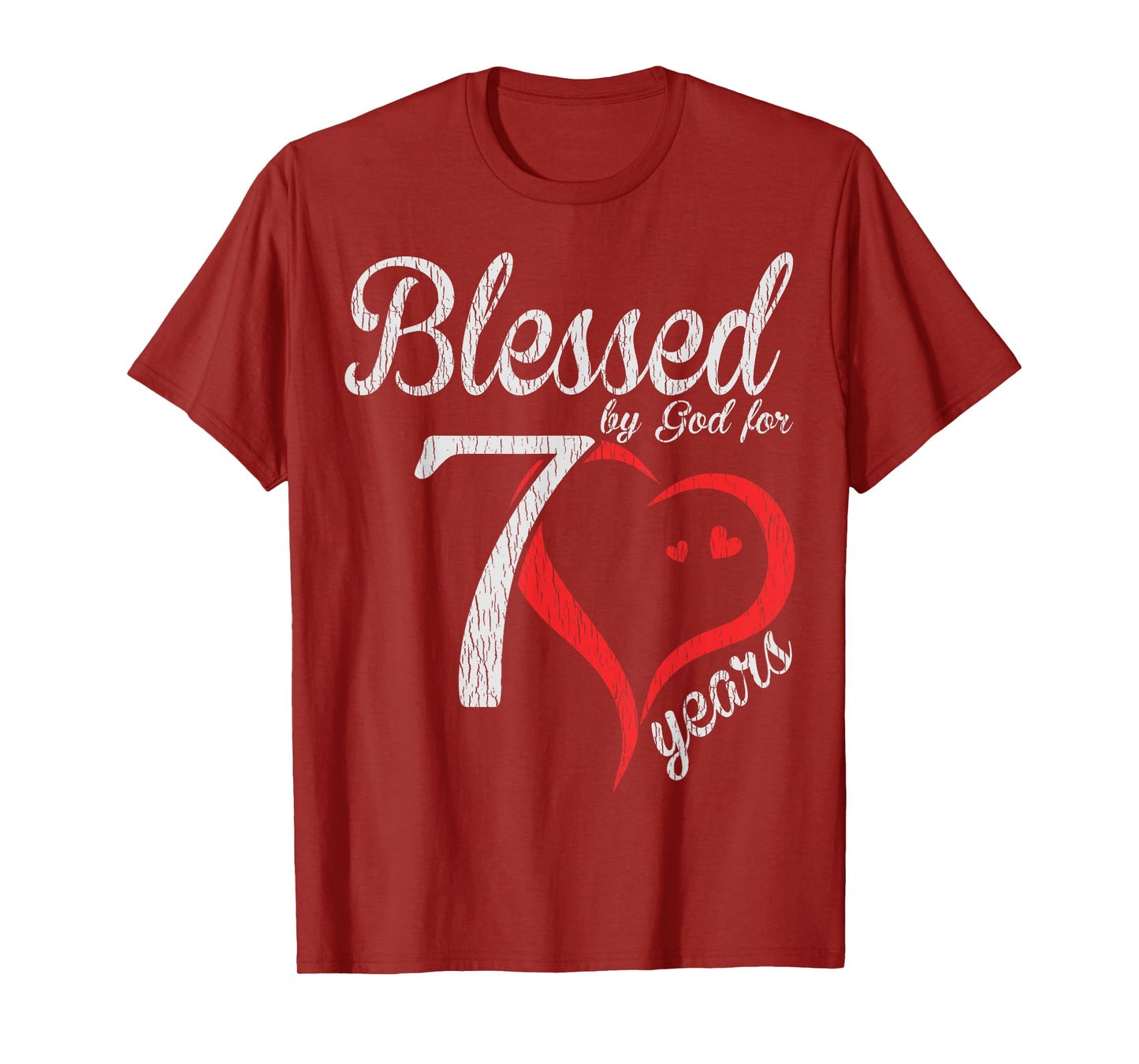 Vintage 70th Birthday Blessed By God, Happy Birthday Gift T-Shirt