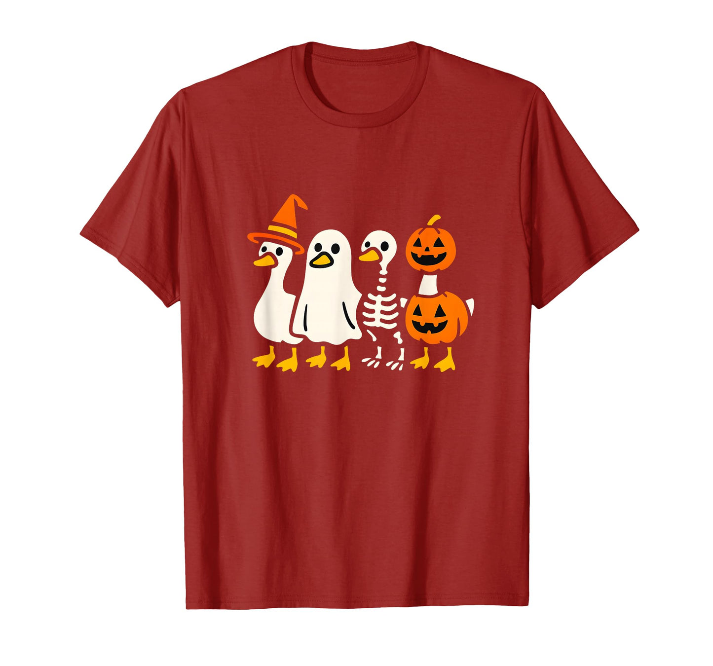 Spooky Goose Halloween Silly Meme Funny Women Kids T-Shirt
