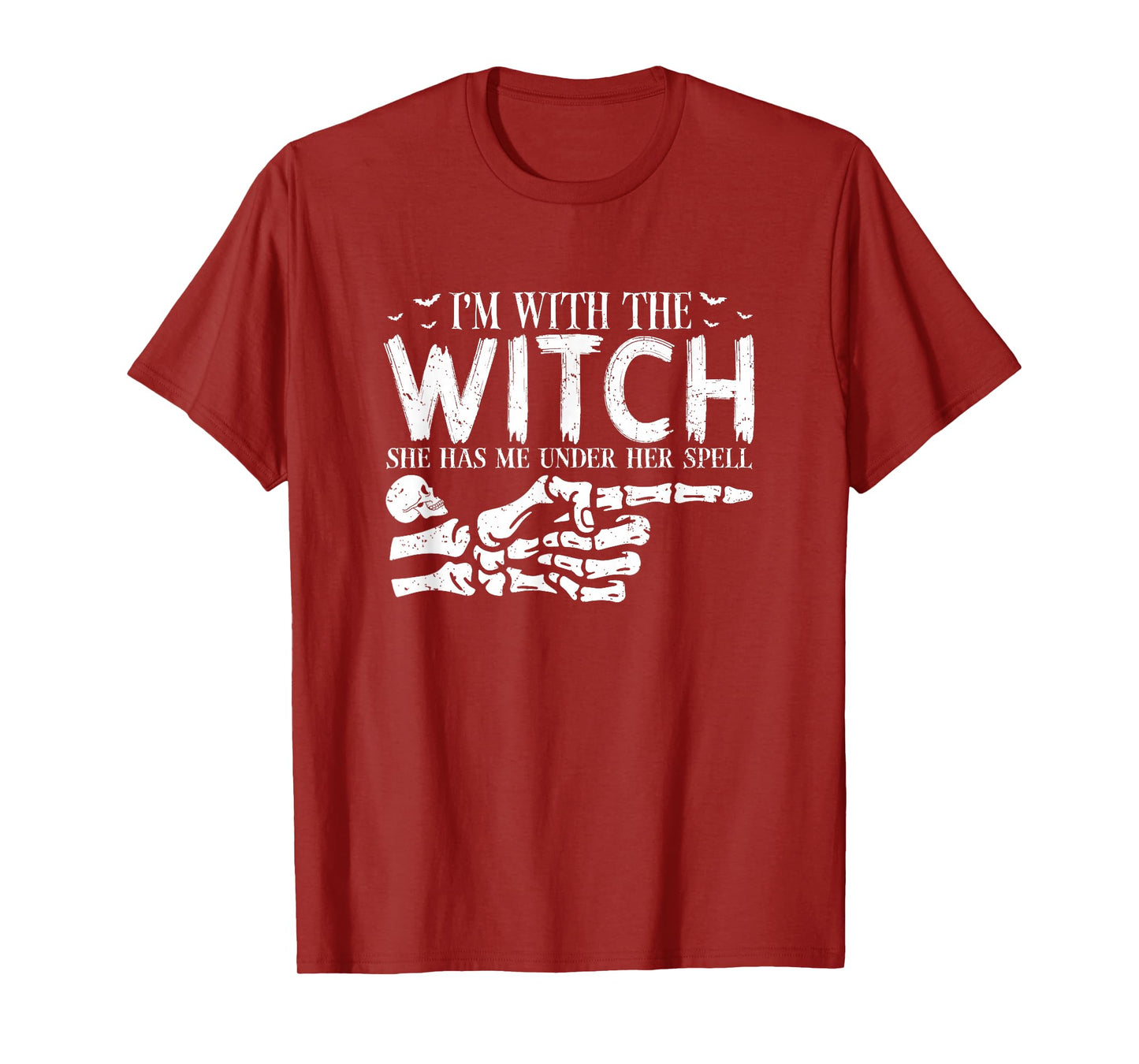 I'm with The Witch Funny Halloween Couple Costume Party T-Shirt