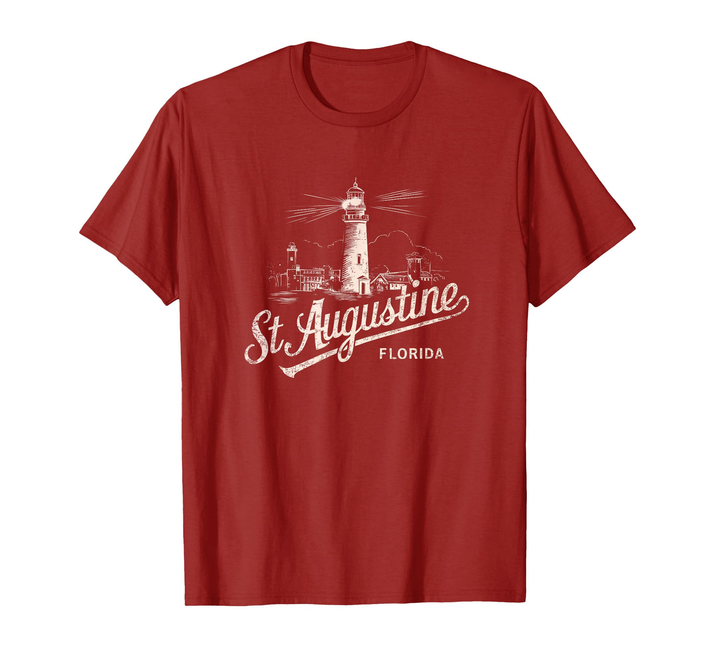 St Augustine Florida Lighthouse Vintage Artwork T-Shirt