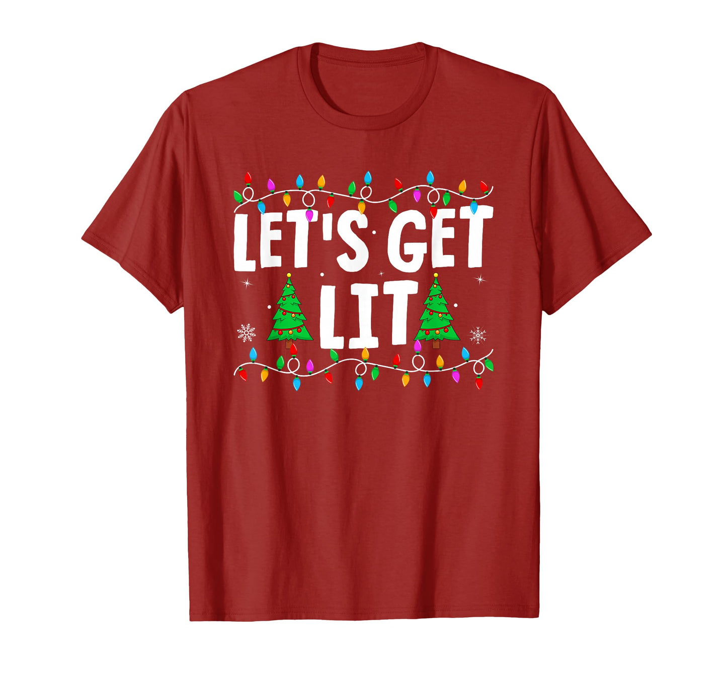Let's Get Lit Family Matching Xmas Lights Christmas T-Shirt