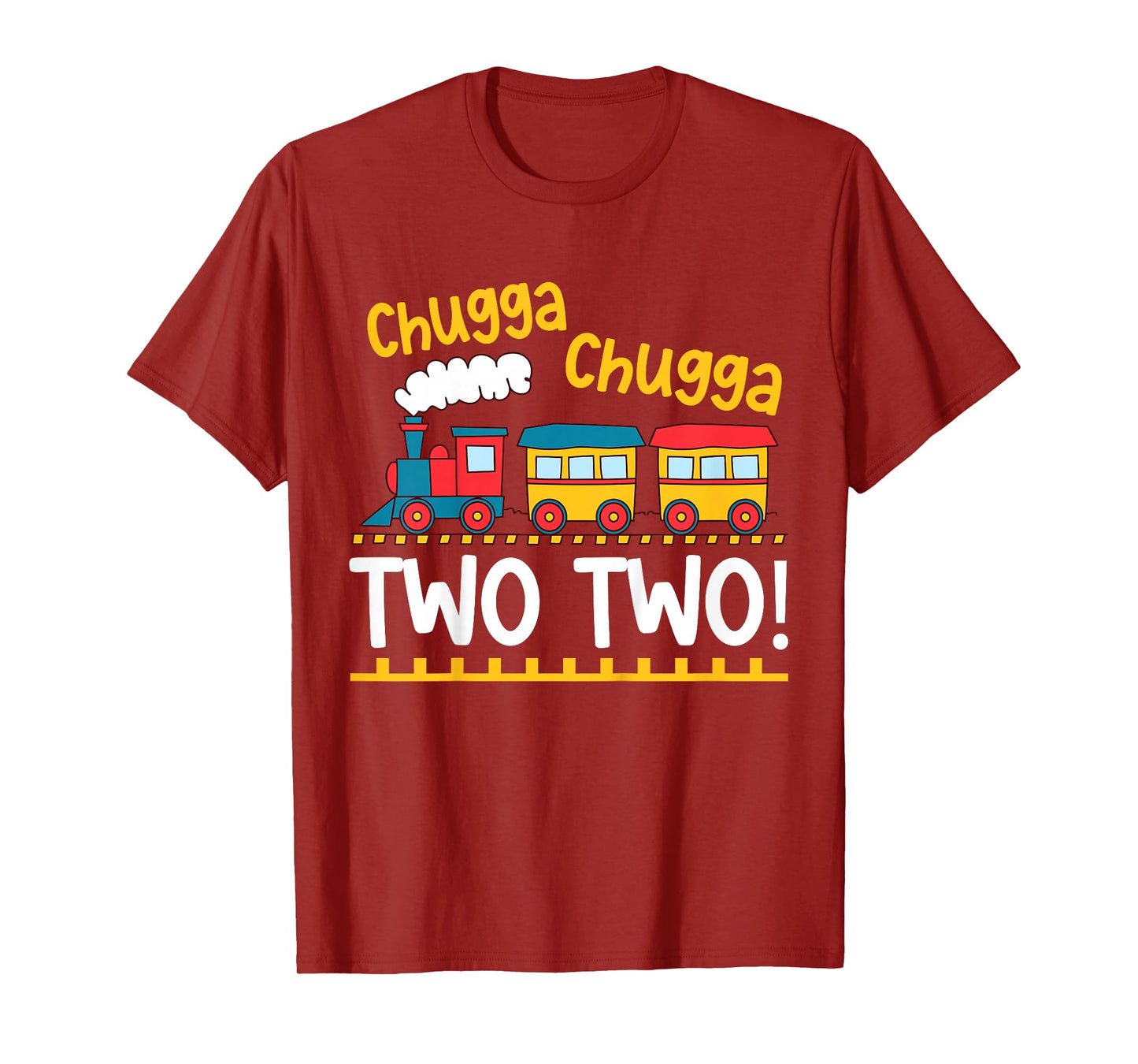 Kids 2nd Birthday Boy Train Chugga Chugga Two Two Toddler T-Shirt
