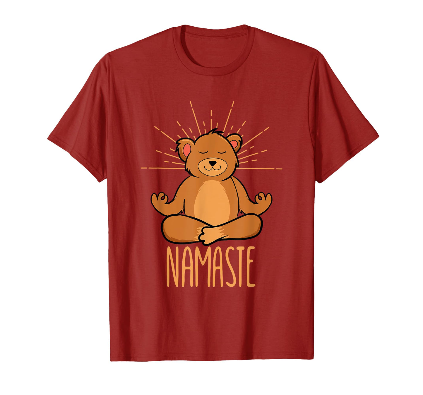 Funny Namaste Bear Meditation Yoga Pose Cute Bear Lover T-Shirt