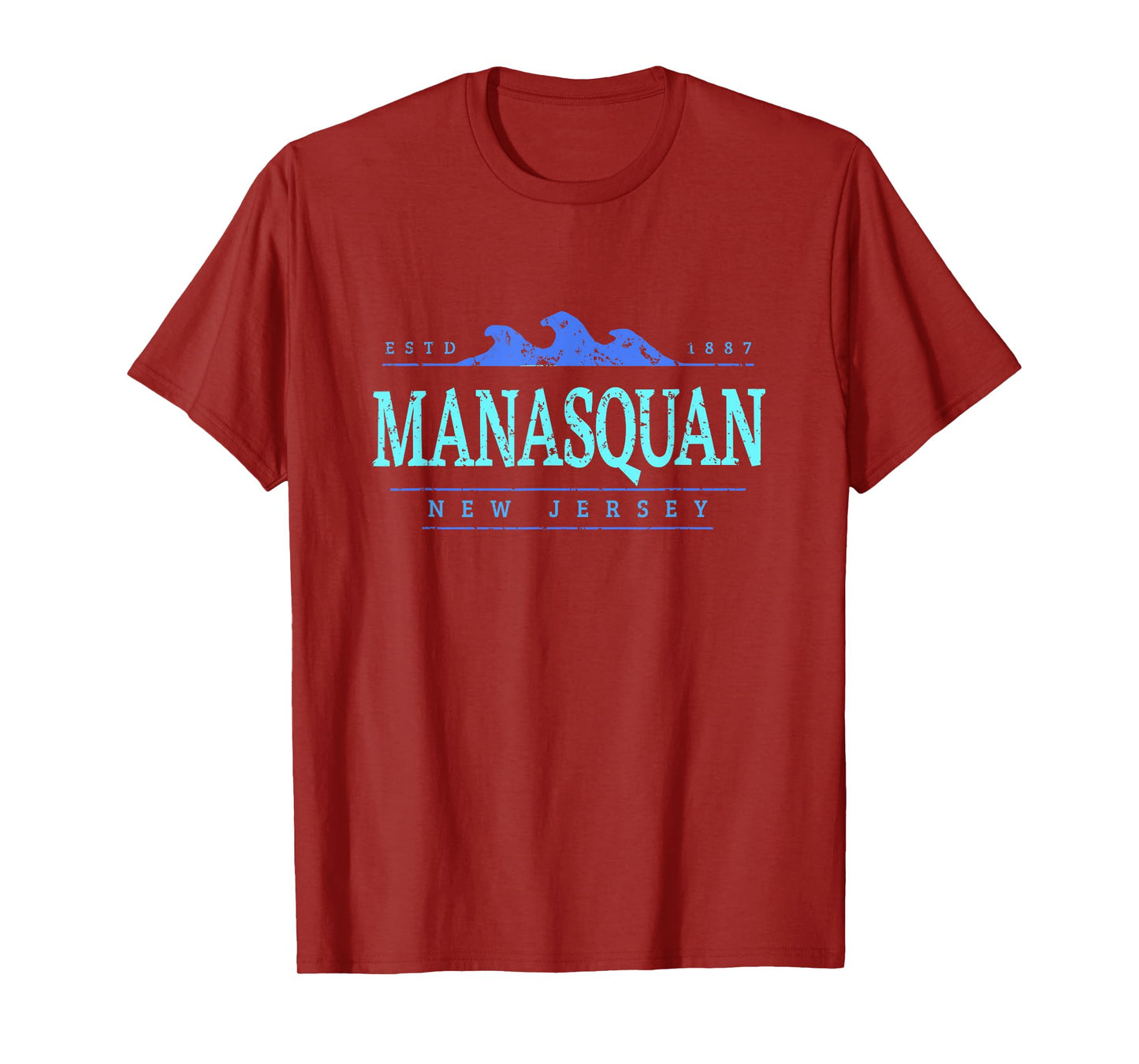 Manasquan New Jersey | Manasquan NJ Shoreline T-Shirt
