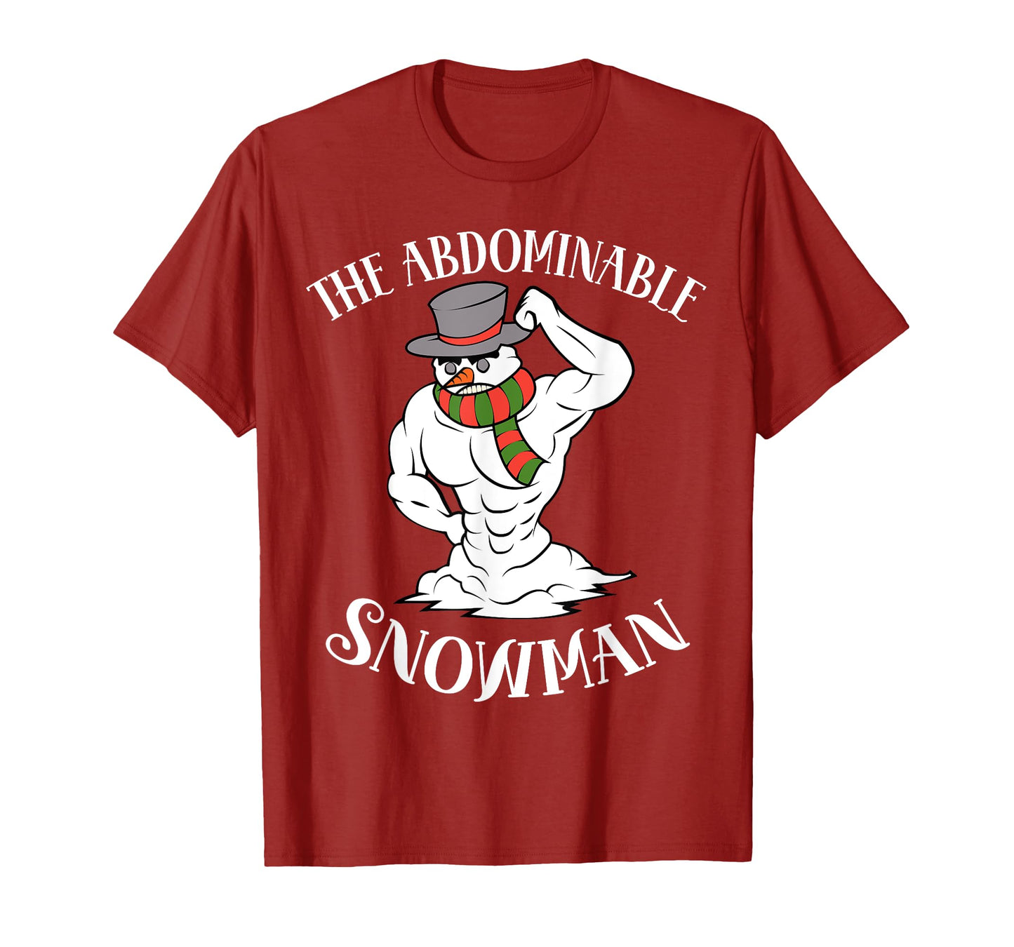 Funny Christmas Workout Xmas Abominal Snowman Abdominal Gift T-Shirt
