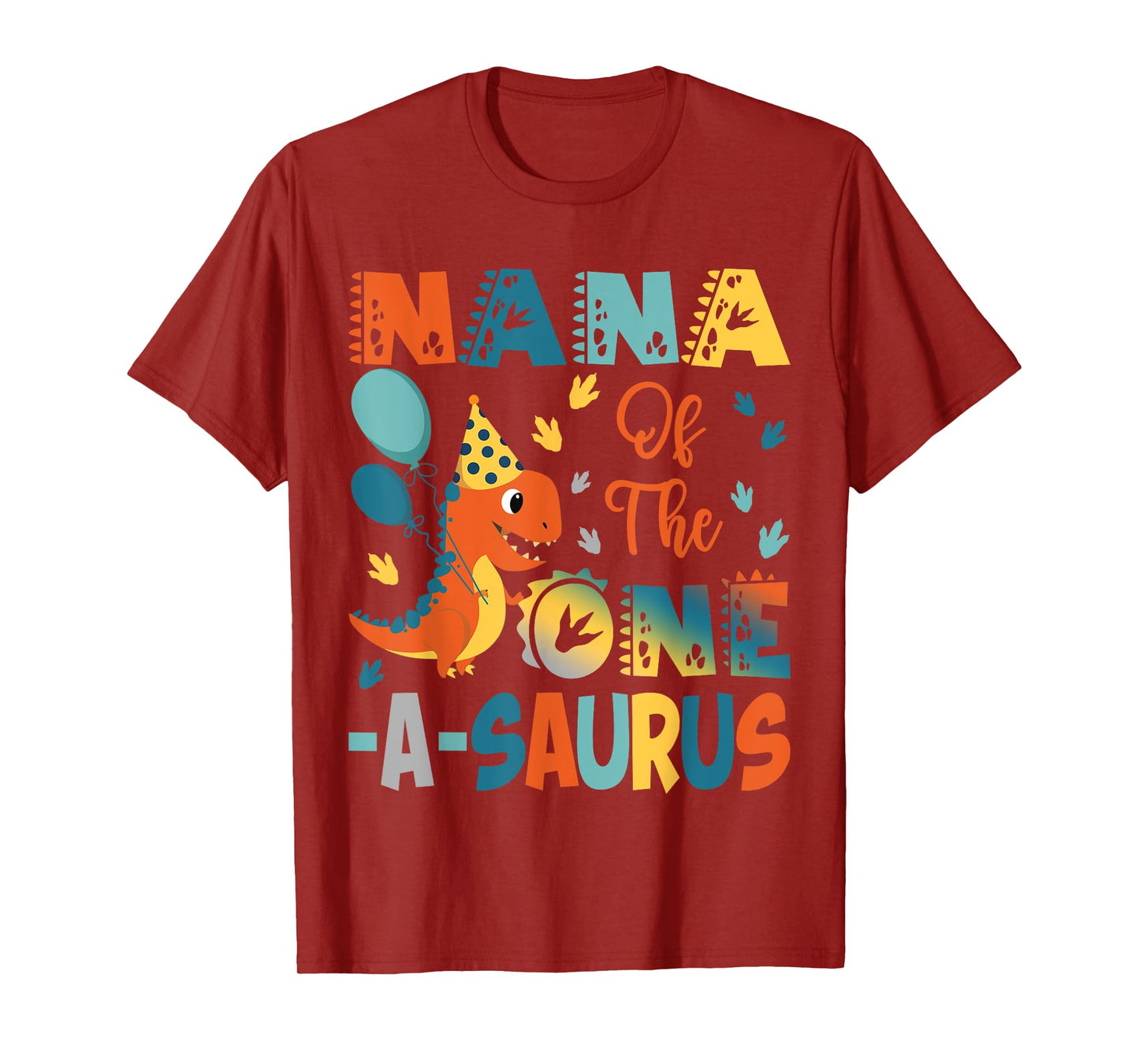 Nana Of The One-A-Saurus 2Nd Birthday Dinosaur Party T-Shirt